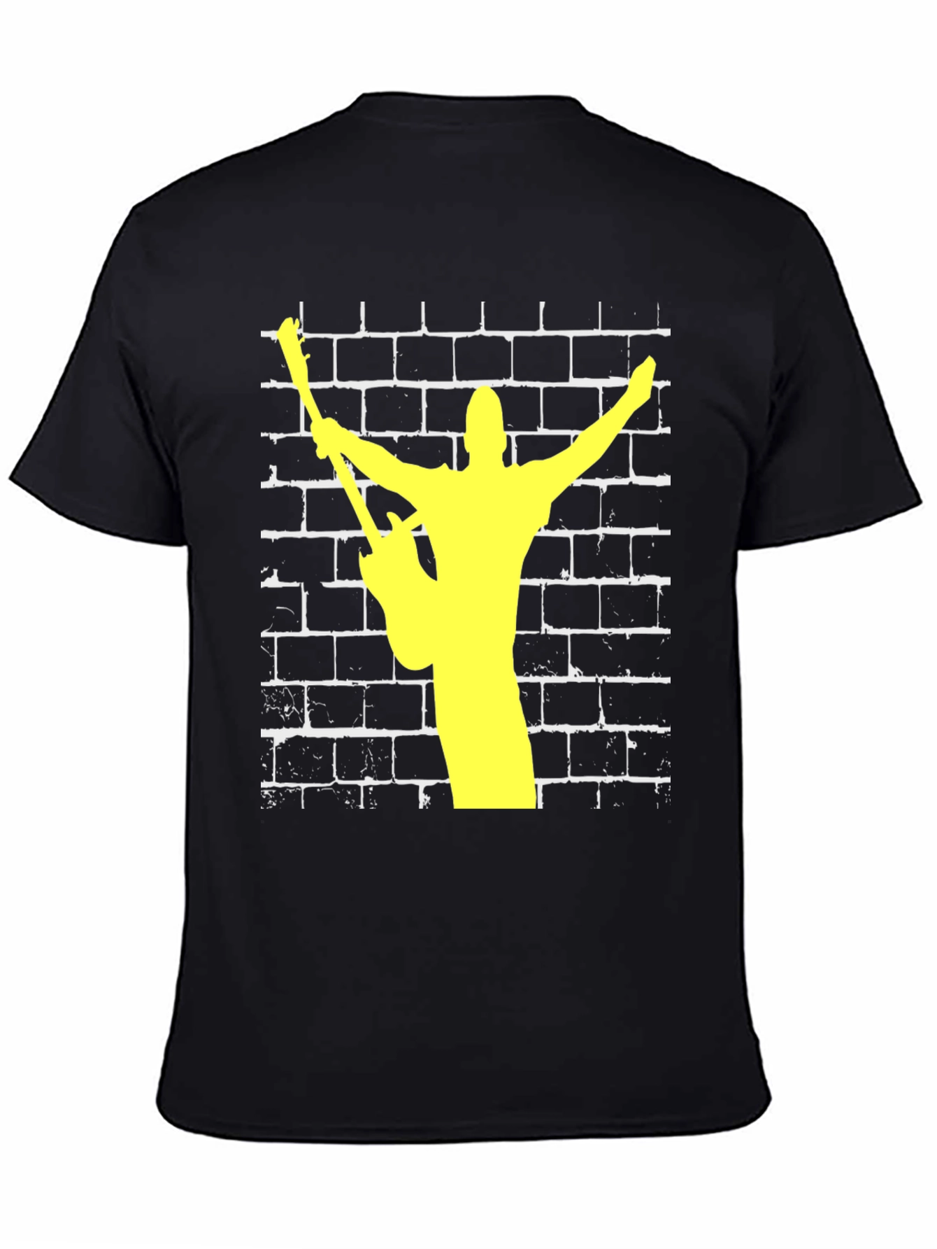 Black Guitar Hero Graphic Tee - Rock Music T-Shirt view 4