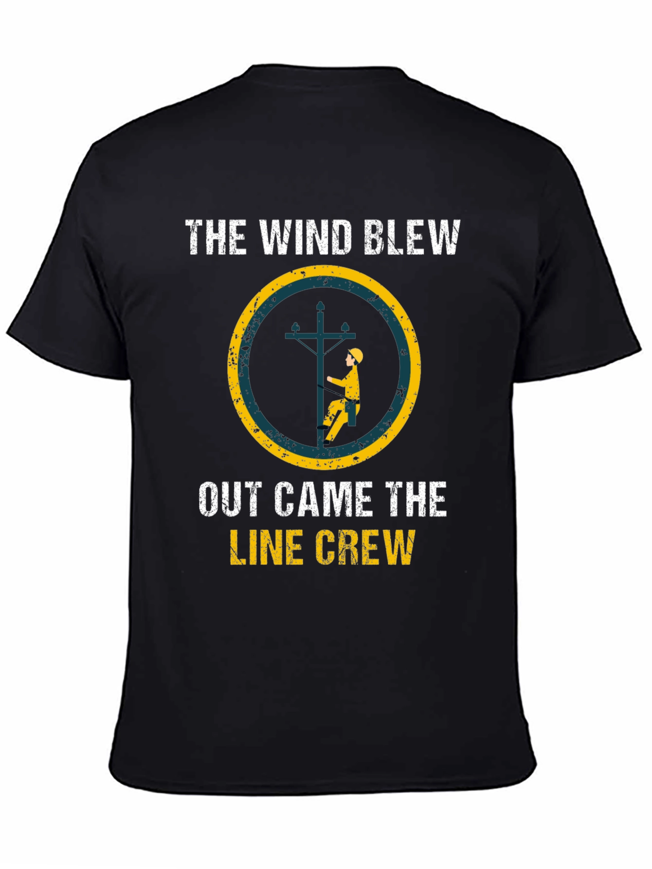 Black The Wind Blew Line Crew Graphic T-Shirt view 4
