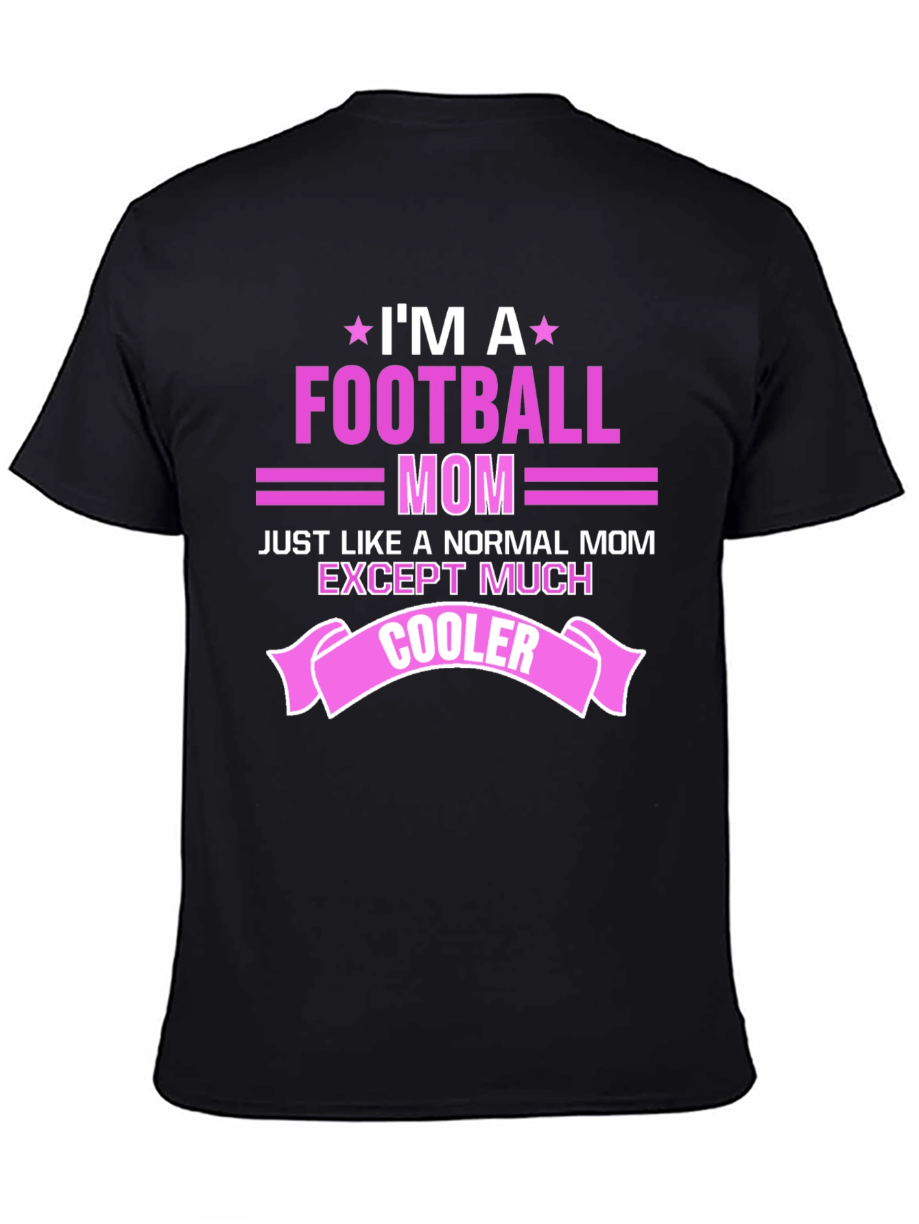 Black Football Mom Graphic T-Shirt view 4