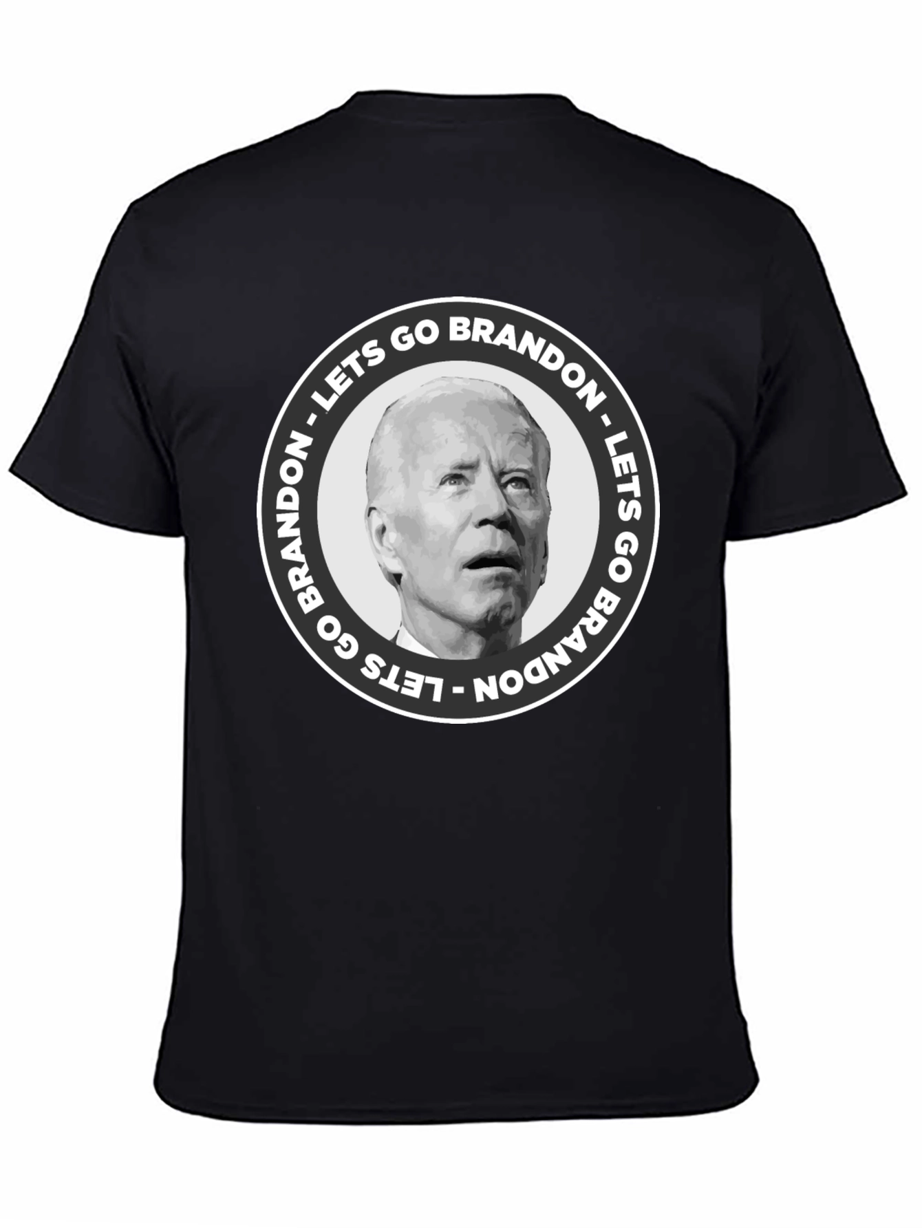 Black Lets Go Brandon T-Shirt - Black Crew Neck Tee view 4