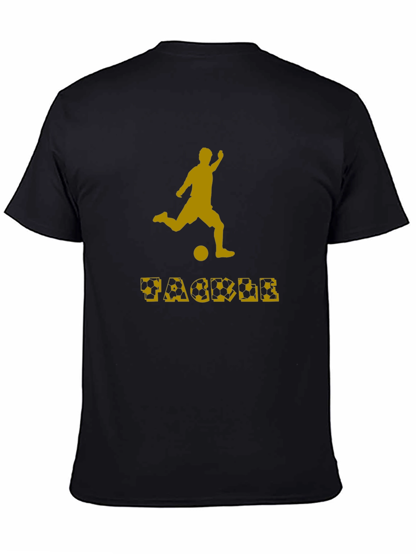 Black Soccer Tackle Graphic T-Shirt view 4