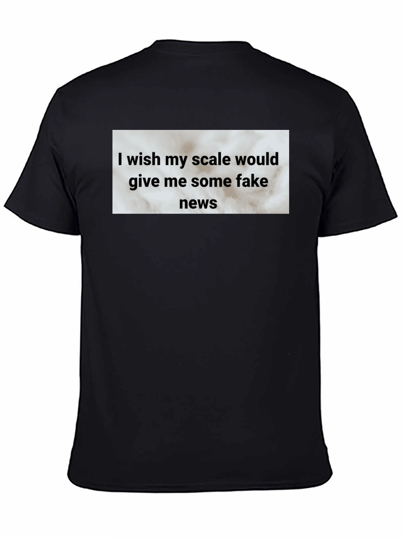 Black Funny Scale Fake News Graphic T-Shirt view 4