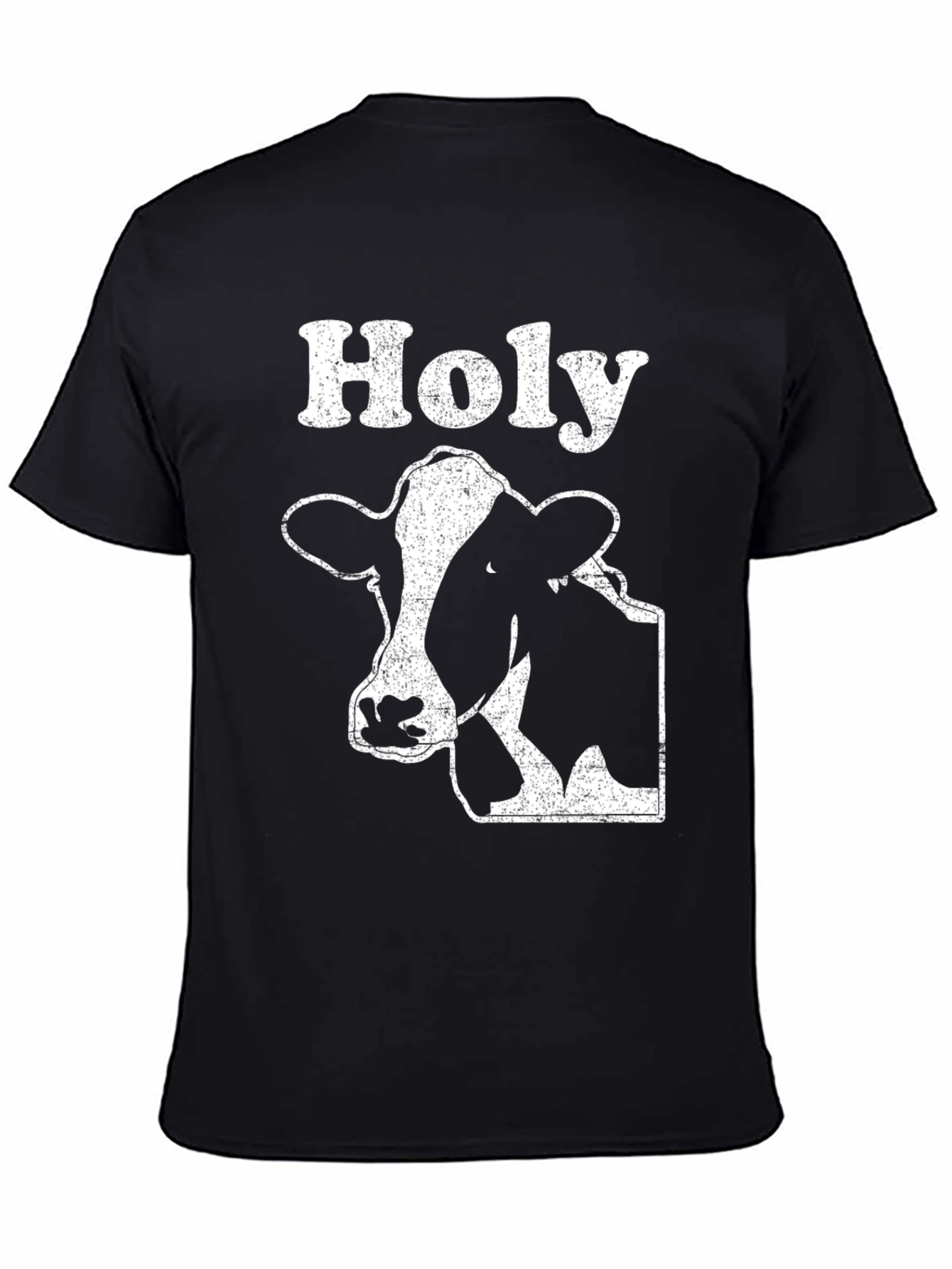 Black Holy Cow Graphic T-Shirt - Black view 4