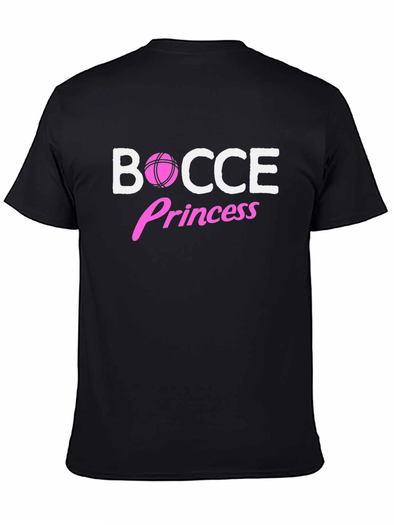 Black Bocce Princess Black T-Shirt - Game Day Style view 4