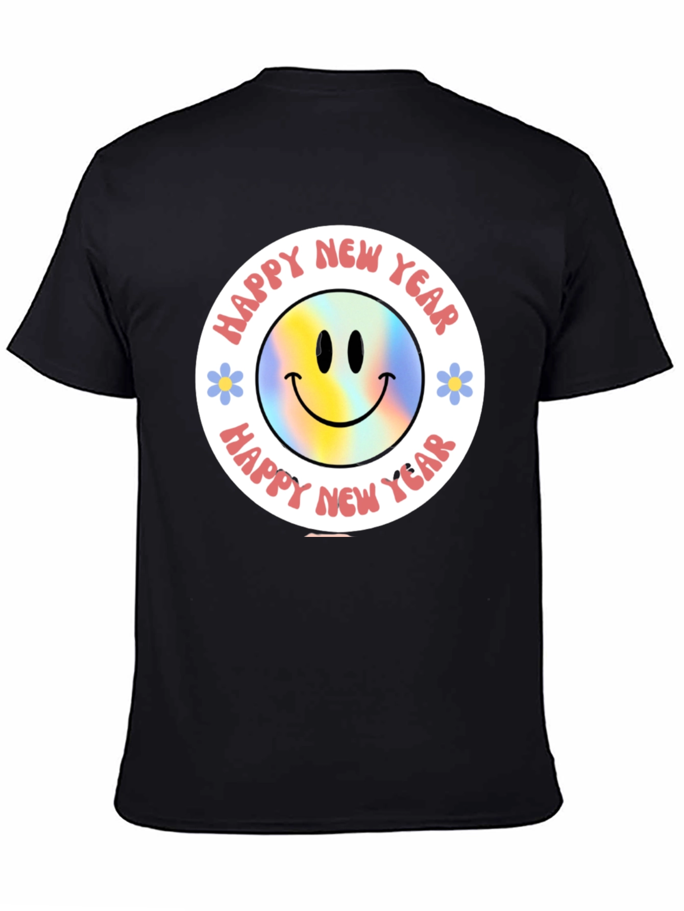 Black Happy New Year Graphic Tee view 4