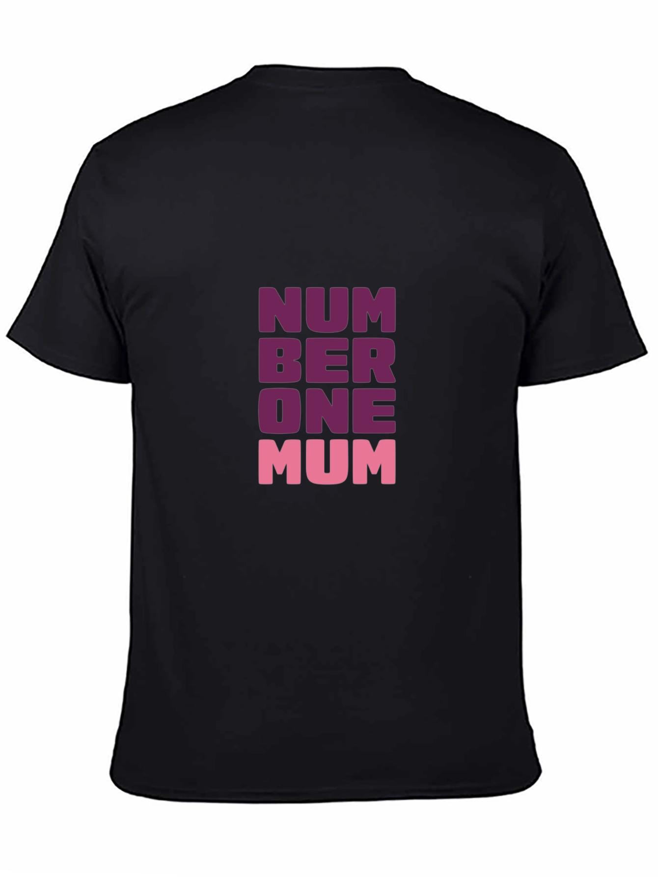 Black Number One Mum Black T-Shirt view 4
