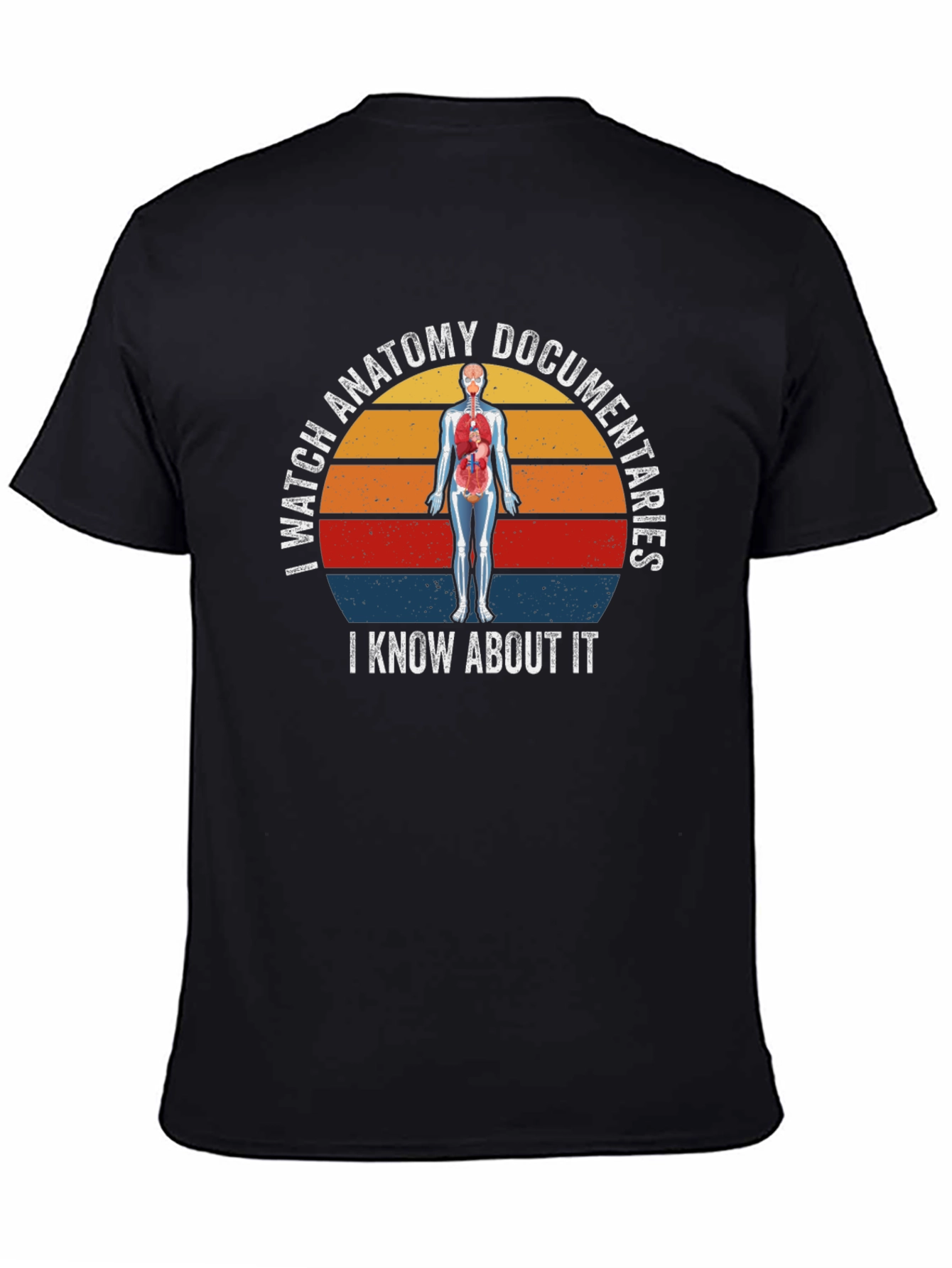 Black Anatomy Documentaries T-Shirt - I Know About It view 4