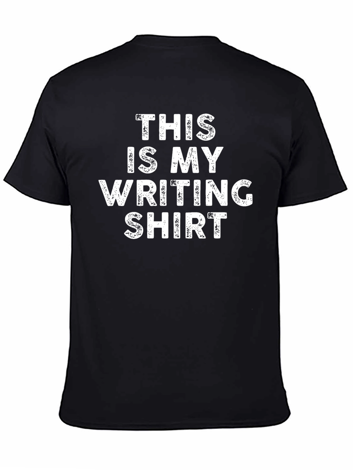 Black Writing Shirt - Novelty Writer T-Shirt view 4