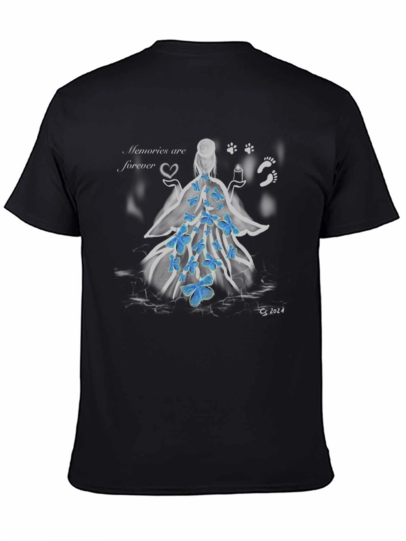 Memories Forever T-Shirt - Angel with Butterflies - 4
