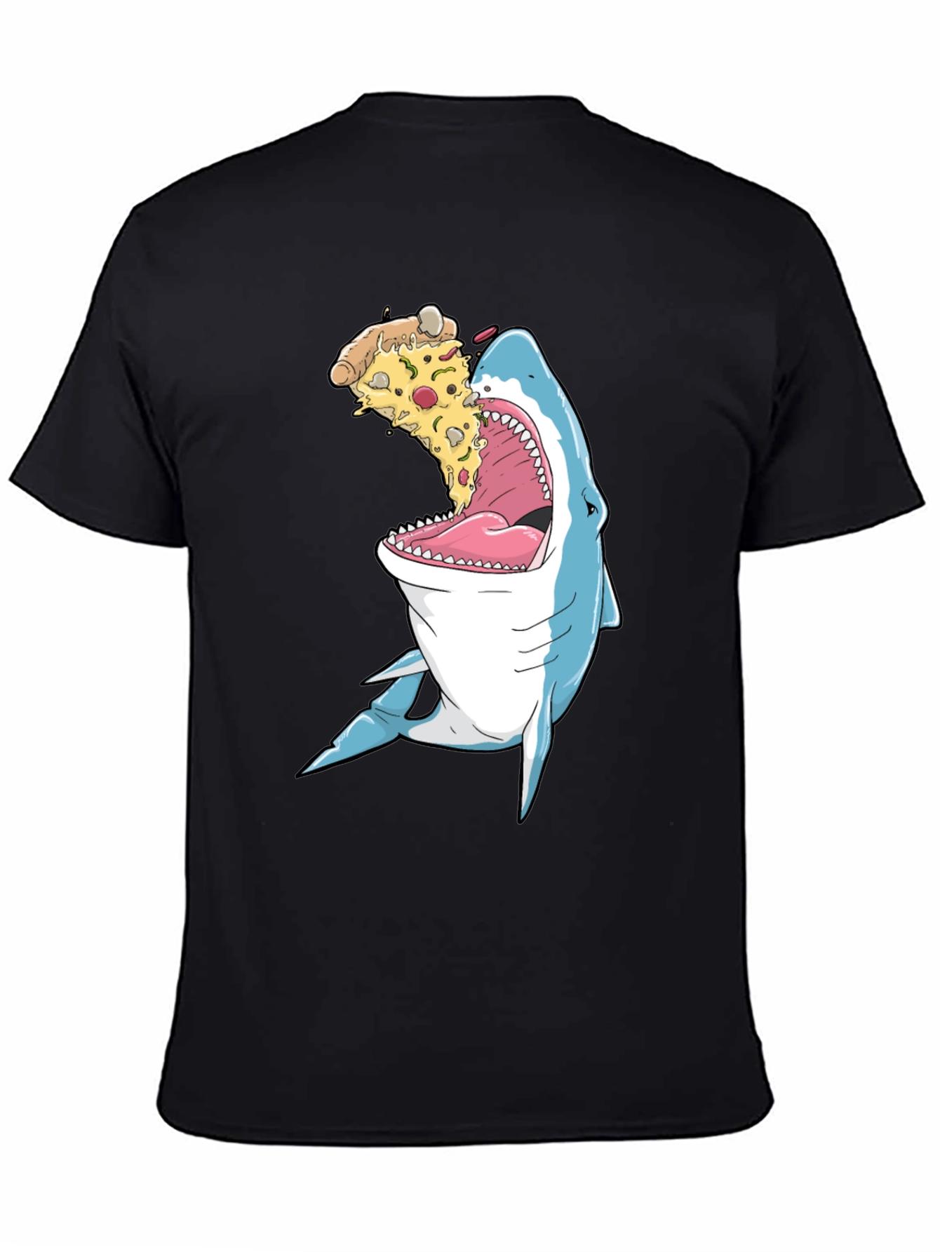Black Shark Pizza T-Shirt view 4