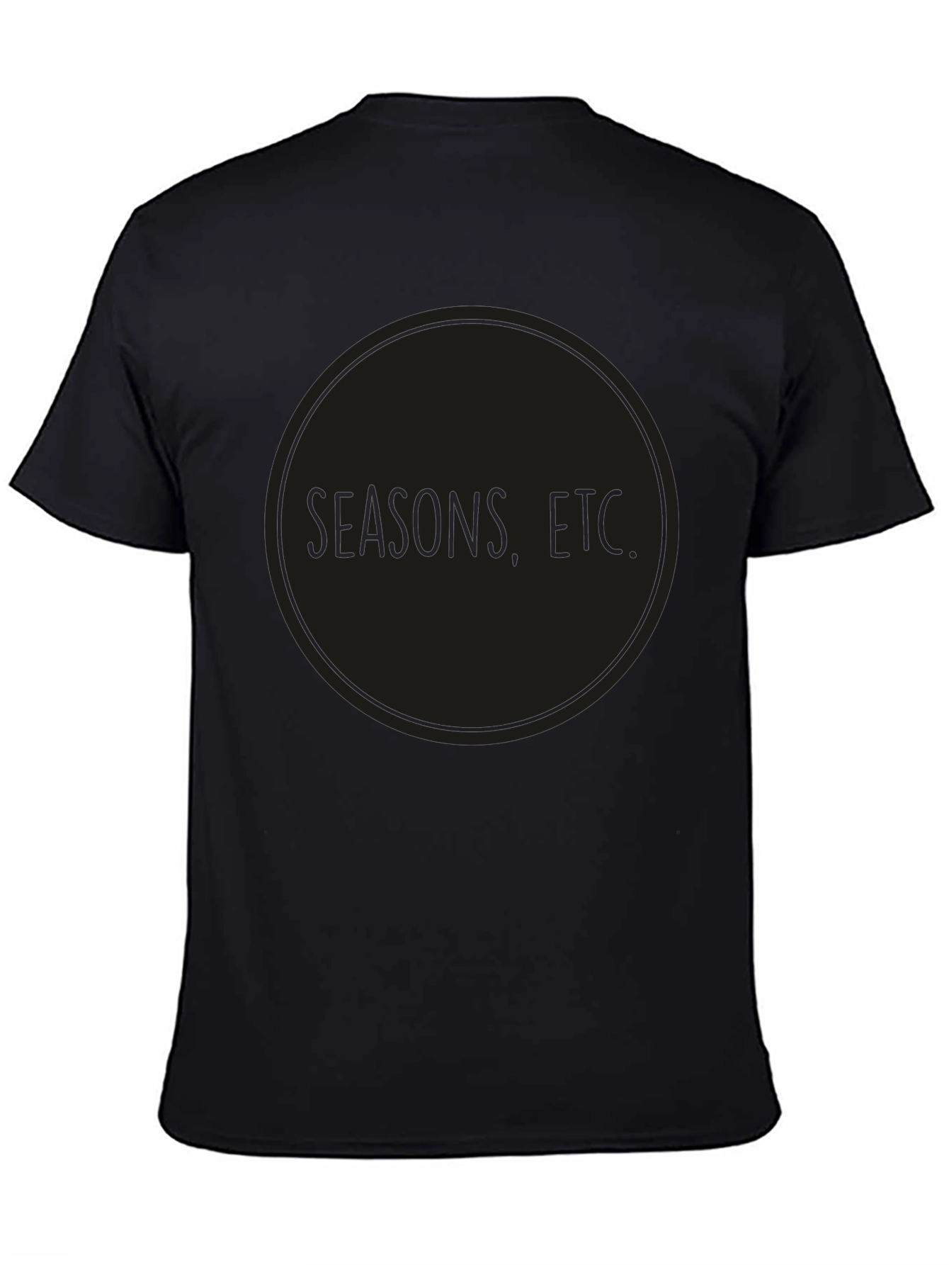 Black Seasons, Etc. Black Graphic Tee - Minimalist Style view 4