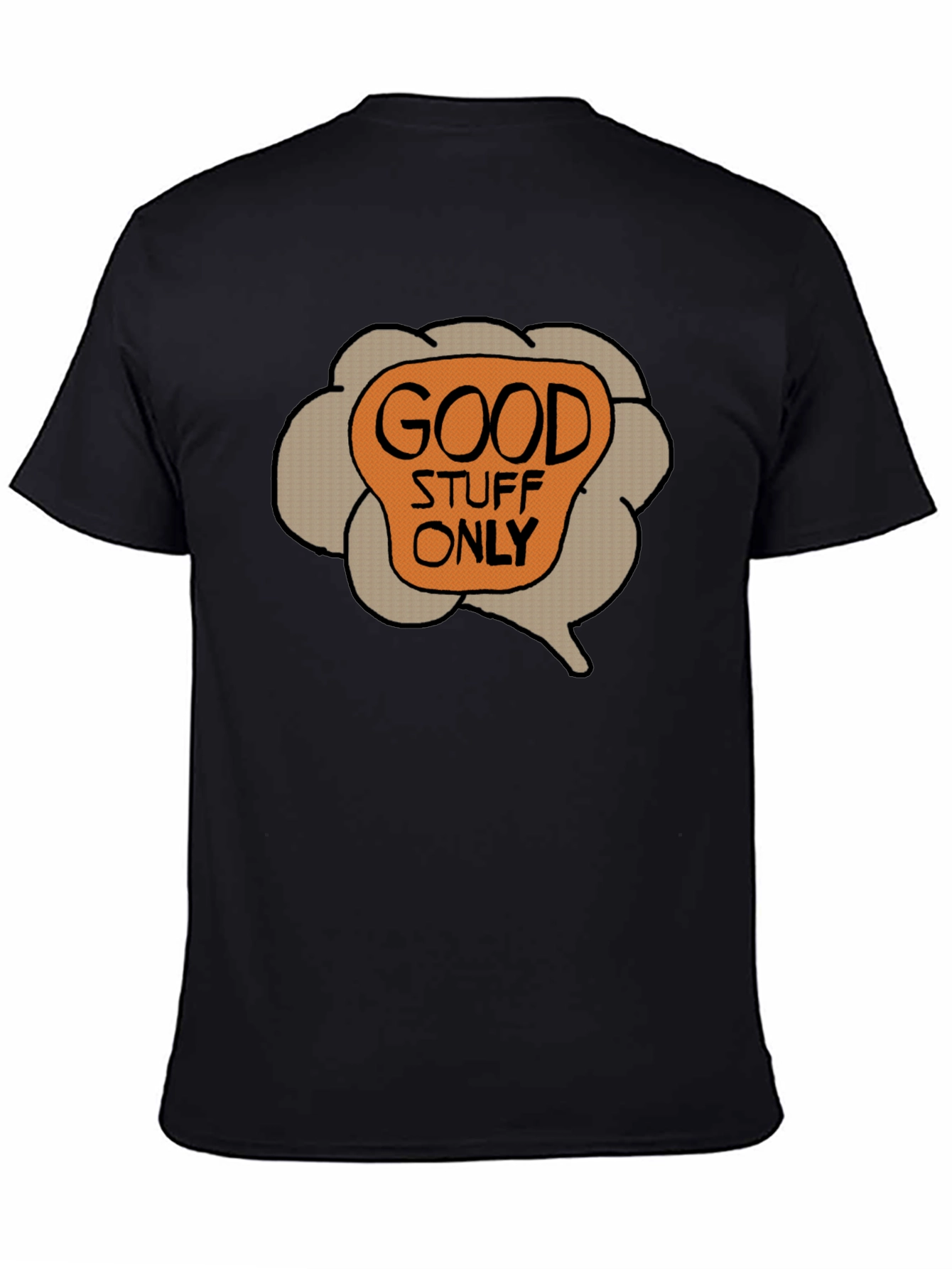 Black Good Stuff Only Graphic Tee - Cool Casual Comfort view 4