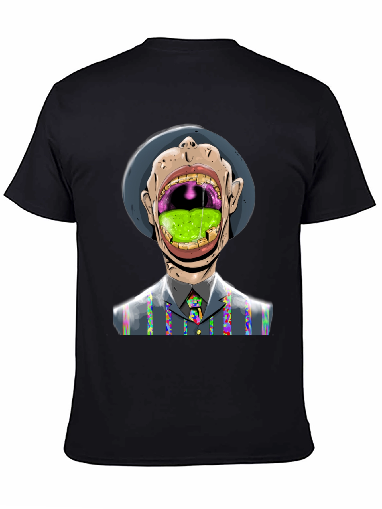 Black Grotesque Art T-Shirt - Unique & Eye-Catching view 4