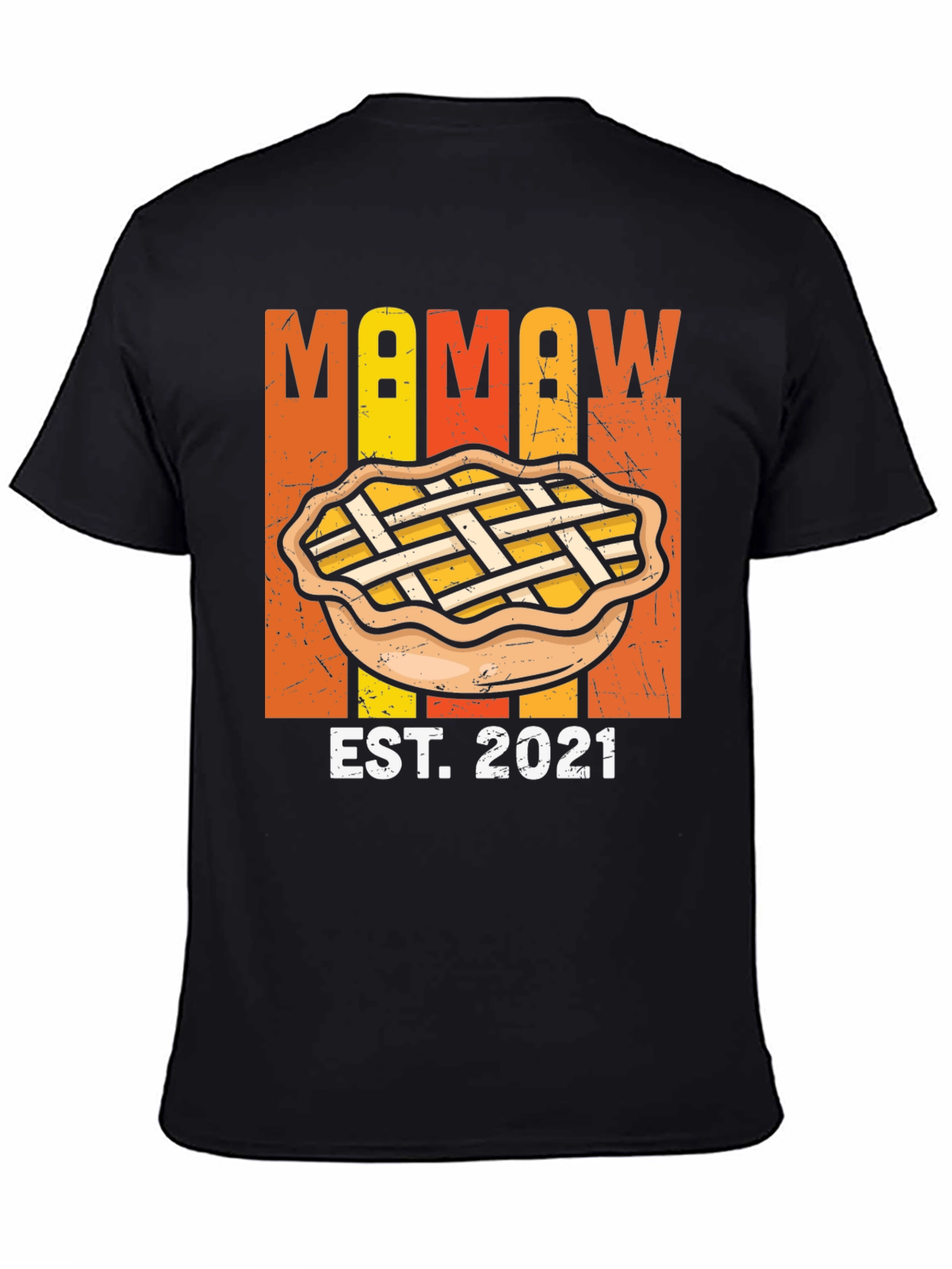 Black Mamaw Est. 2021 Pie T-Shirt view 4