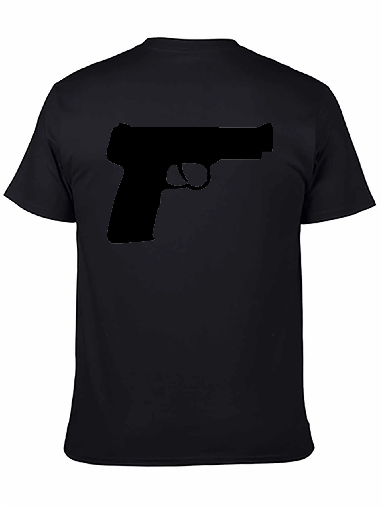 Gun Silhouette T-Shirt - Classic Black Tee - 4