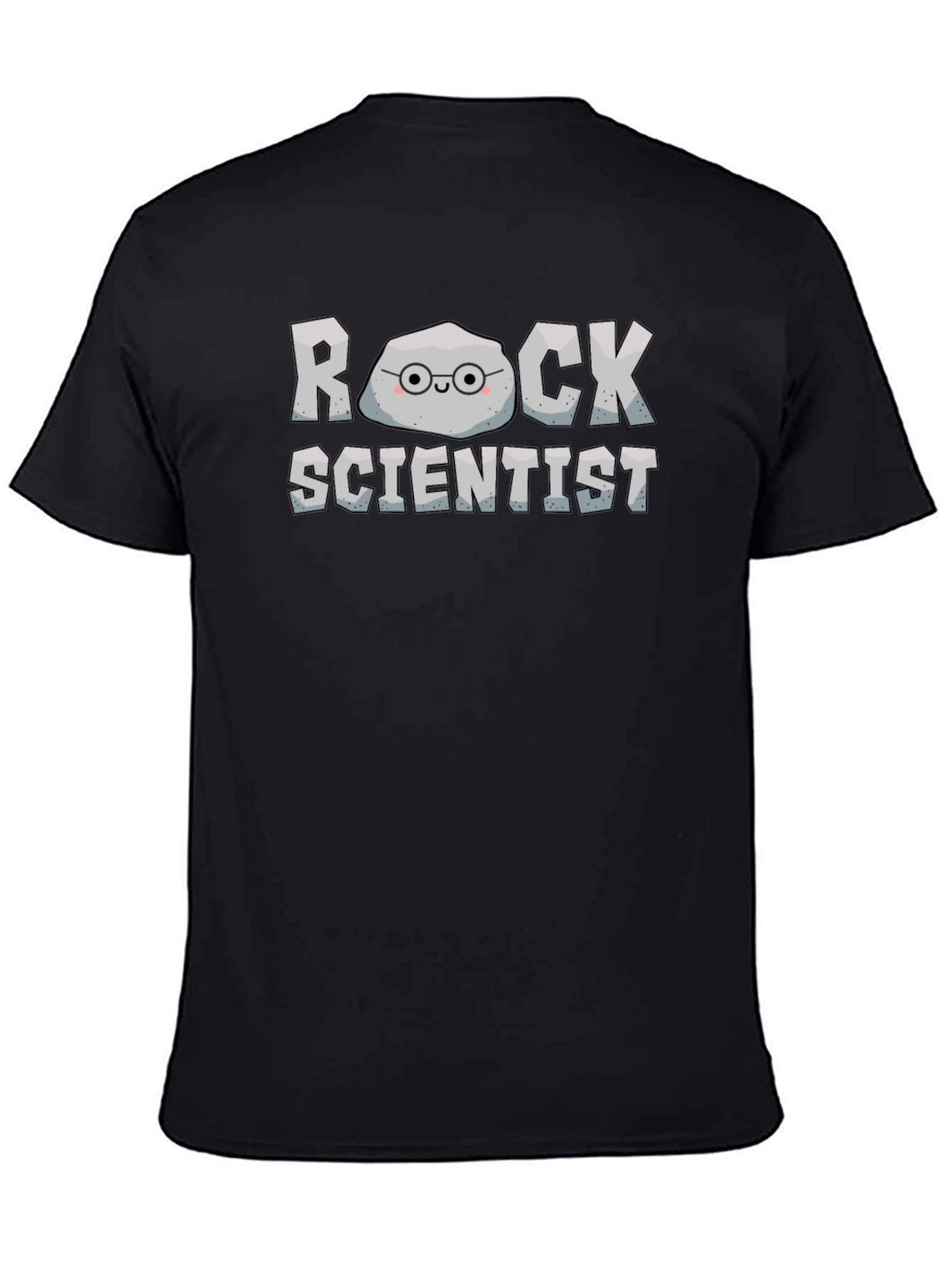 Black Rock Scientist Funny Graphic Tee - Black view 4