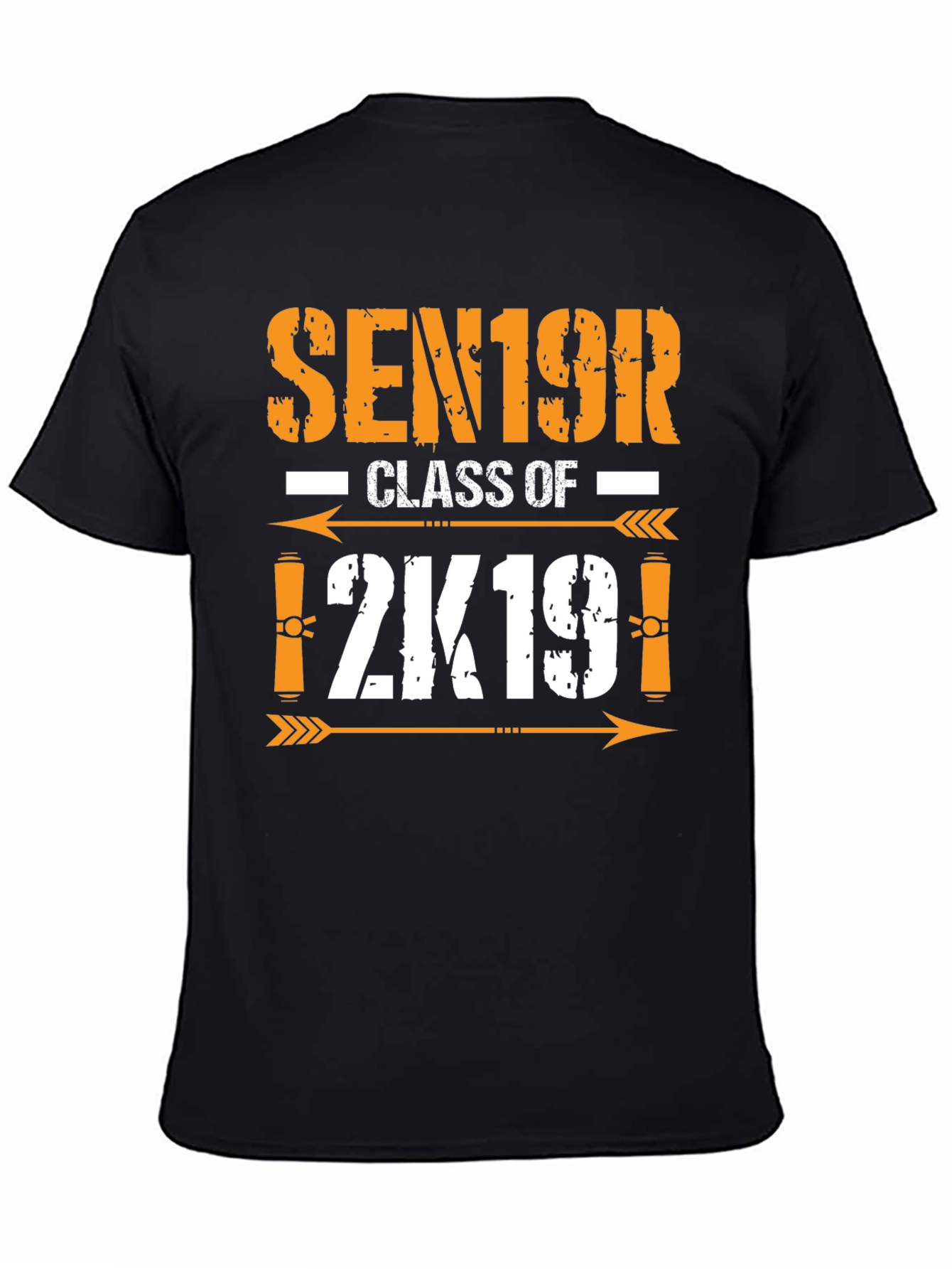 Black Senior Class of 2K19 T-Shirt view 4
