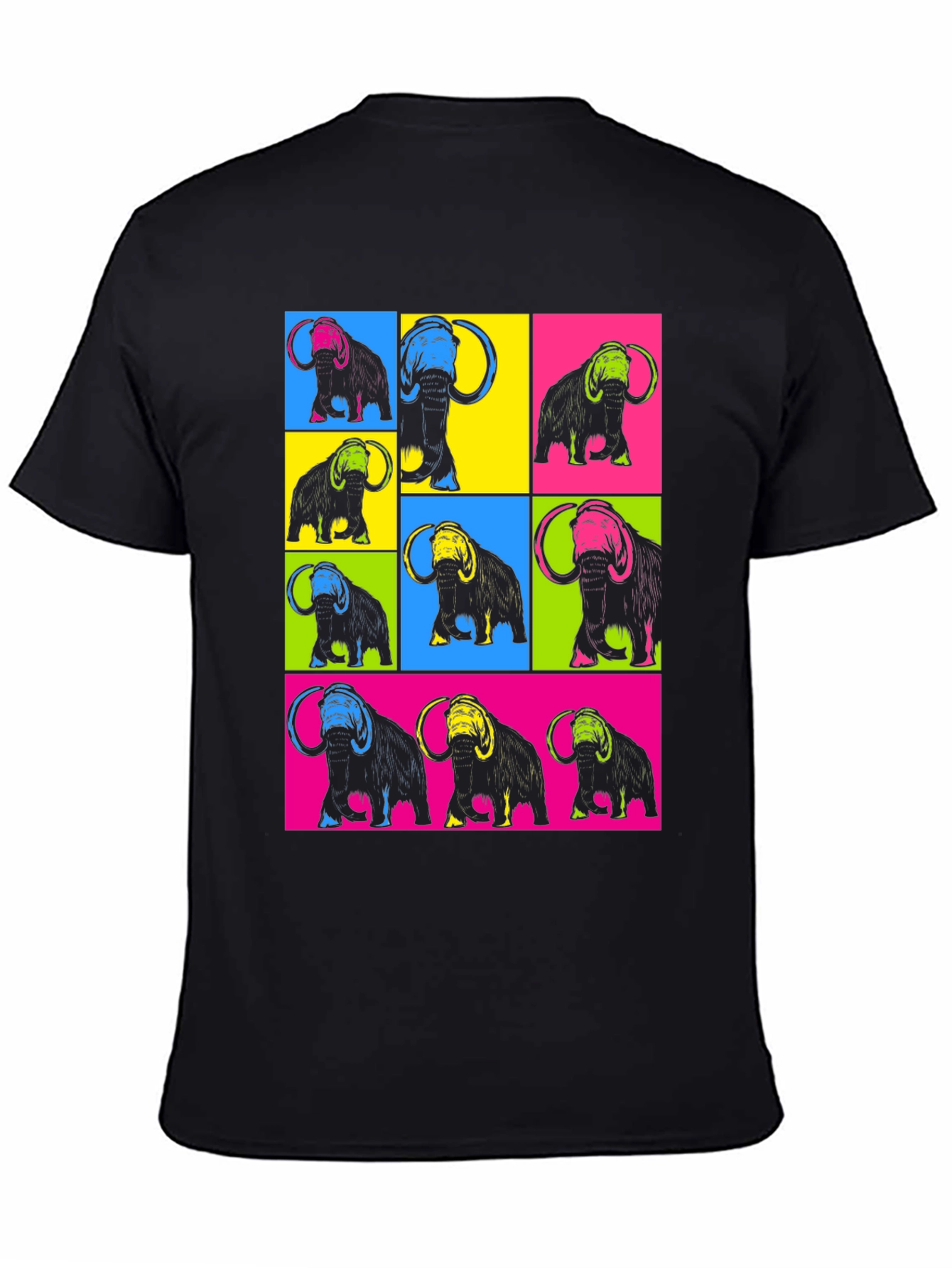 Black Pop Art Mammoth T-Shirt - Black view 4