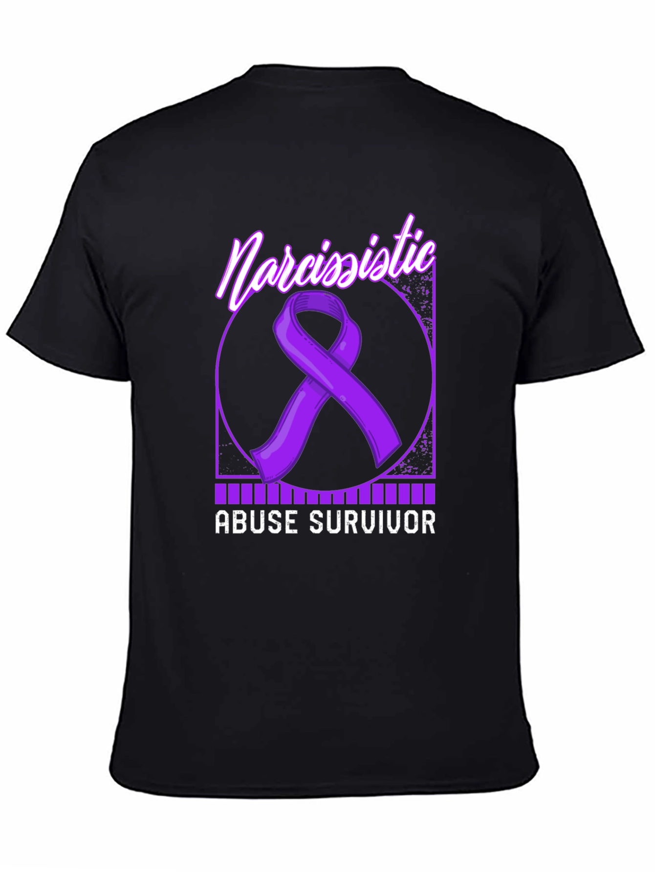 Black Narcissistic Abuse Survivor Awareness T-Shirt view 4