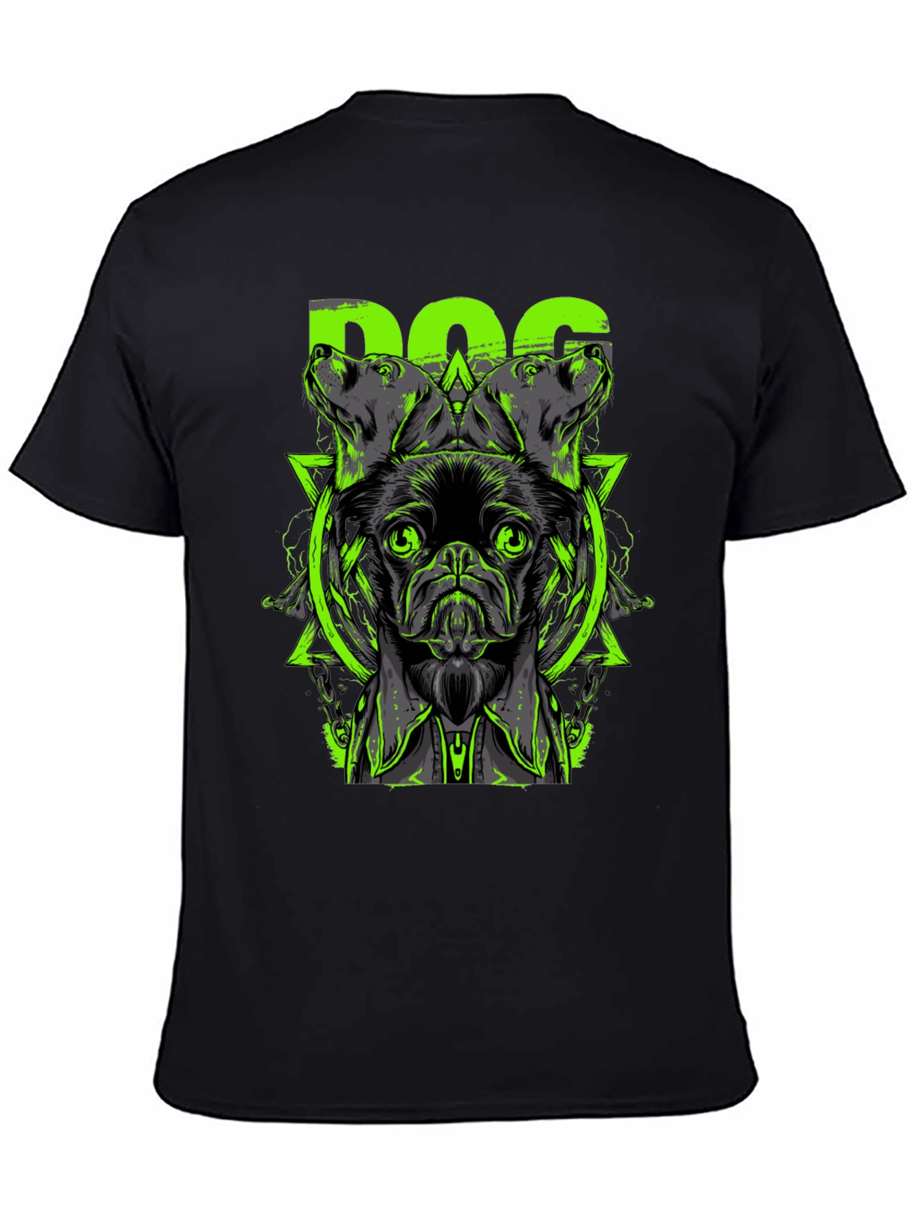 Black Dog Graphic Print Black T-Shirt view 4