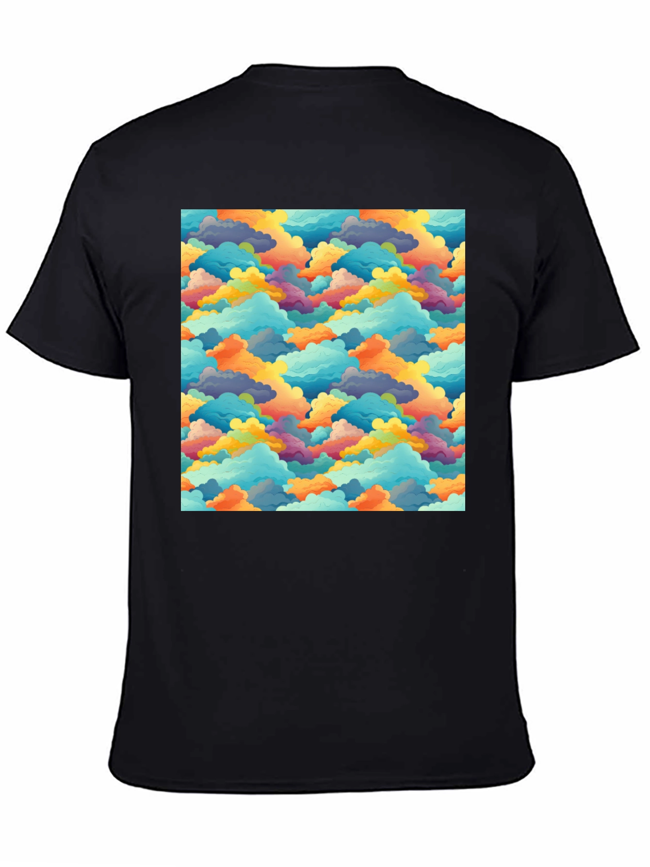 Black Cloudscape Pattern Tee view 4