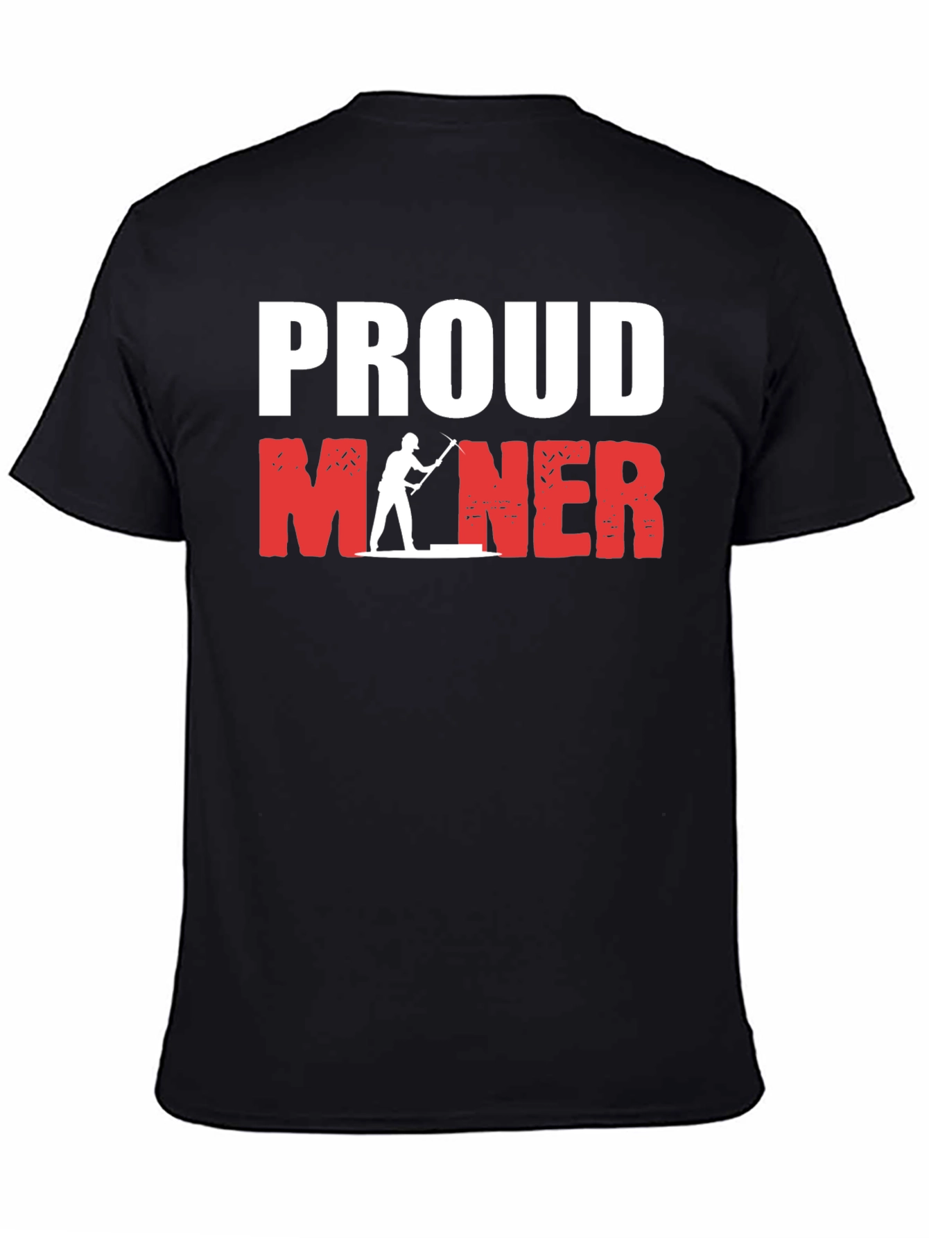 Black Proud Miner Graphic T-Shirt - Black view 4