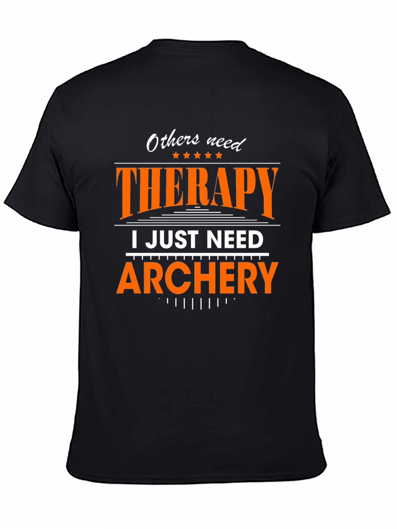 Black Archery Therapy T-Shirt - Hobby & Sport view 4