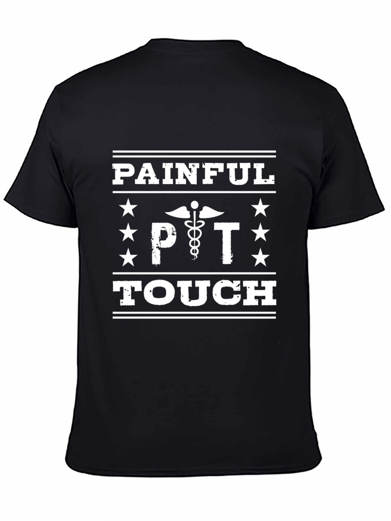Black Painful Touch Physical Therapy T-Shirt view 4