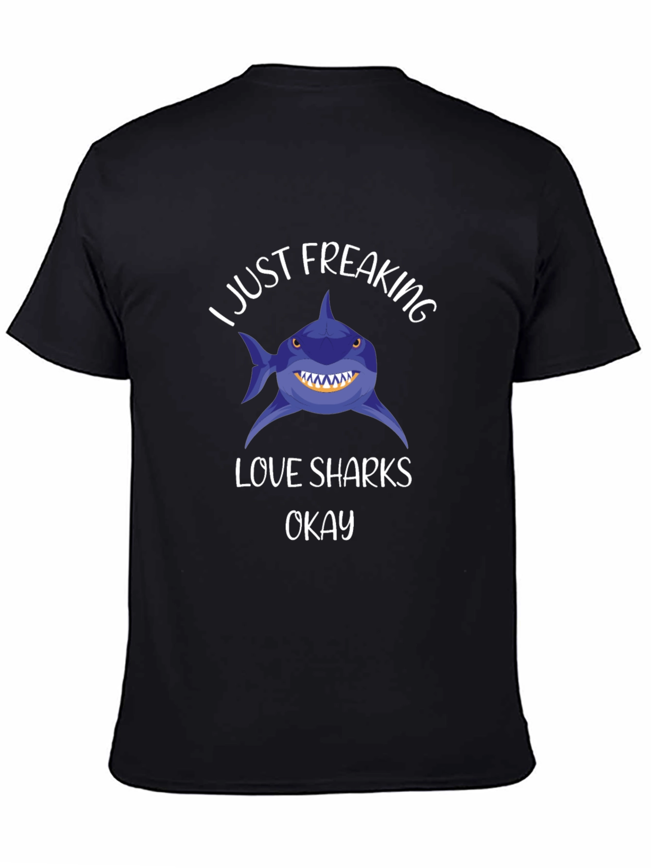 Black I Just Freaking Love Sharks T-Shirt view 4