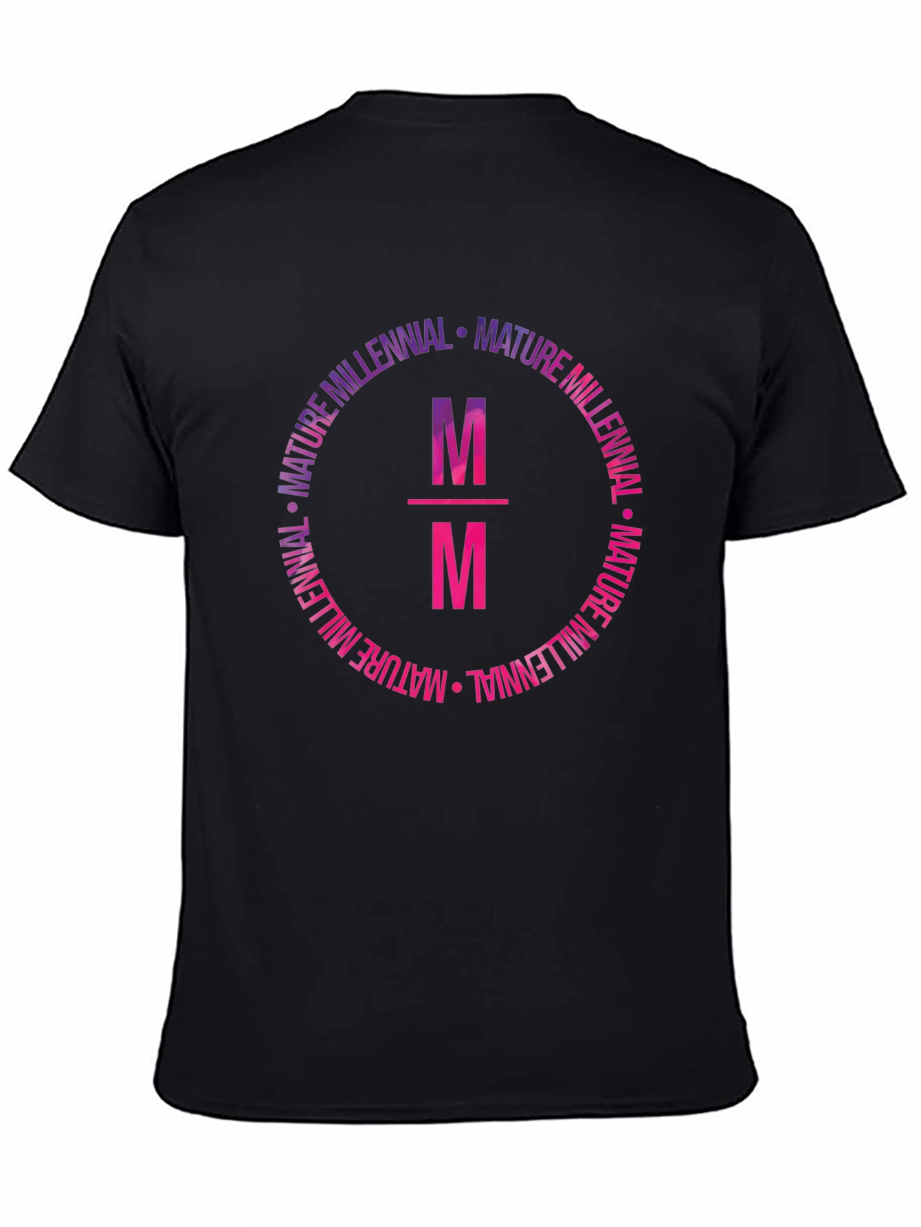 Black Mature Millennial Graphic Tee - Black view 4