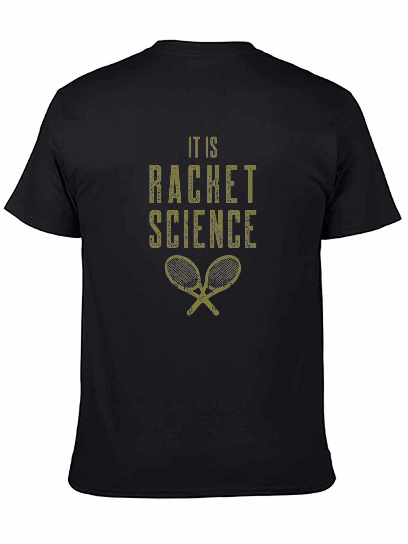 Black It Is Racket Science T-Shirt - Black view 4