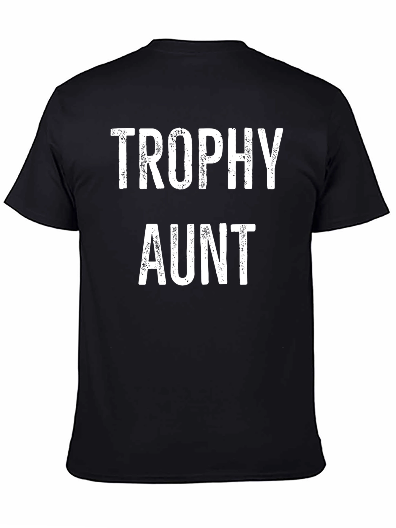 Black Trophy Aunt Graphic Tee - Novelty Gift T-Shirt view 4