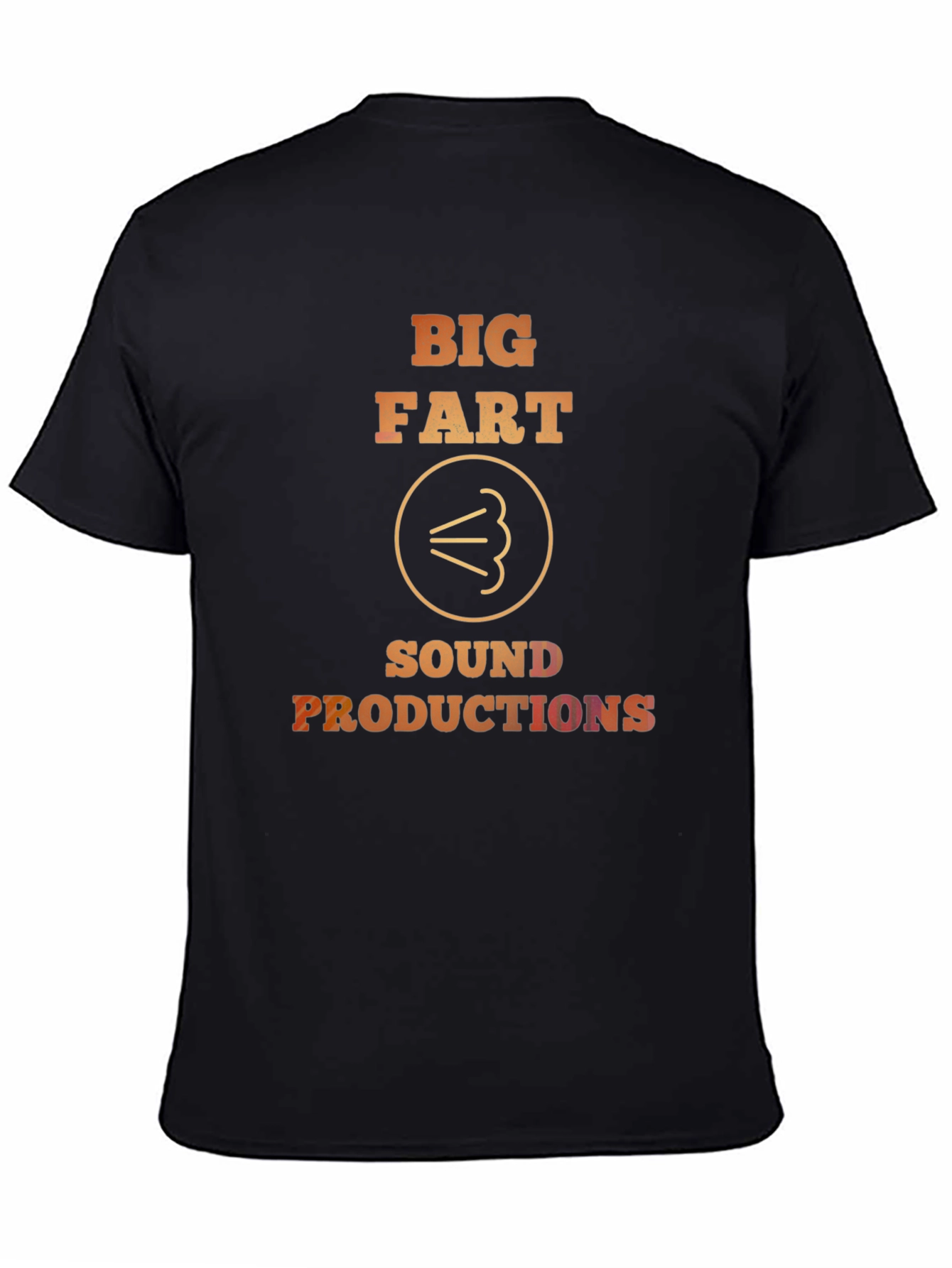 Black Big Fart Sound Productions Novelty T-Shirt view 4