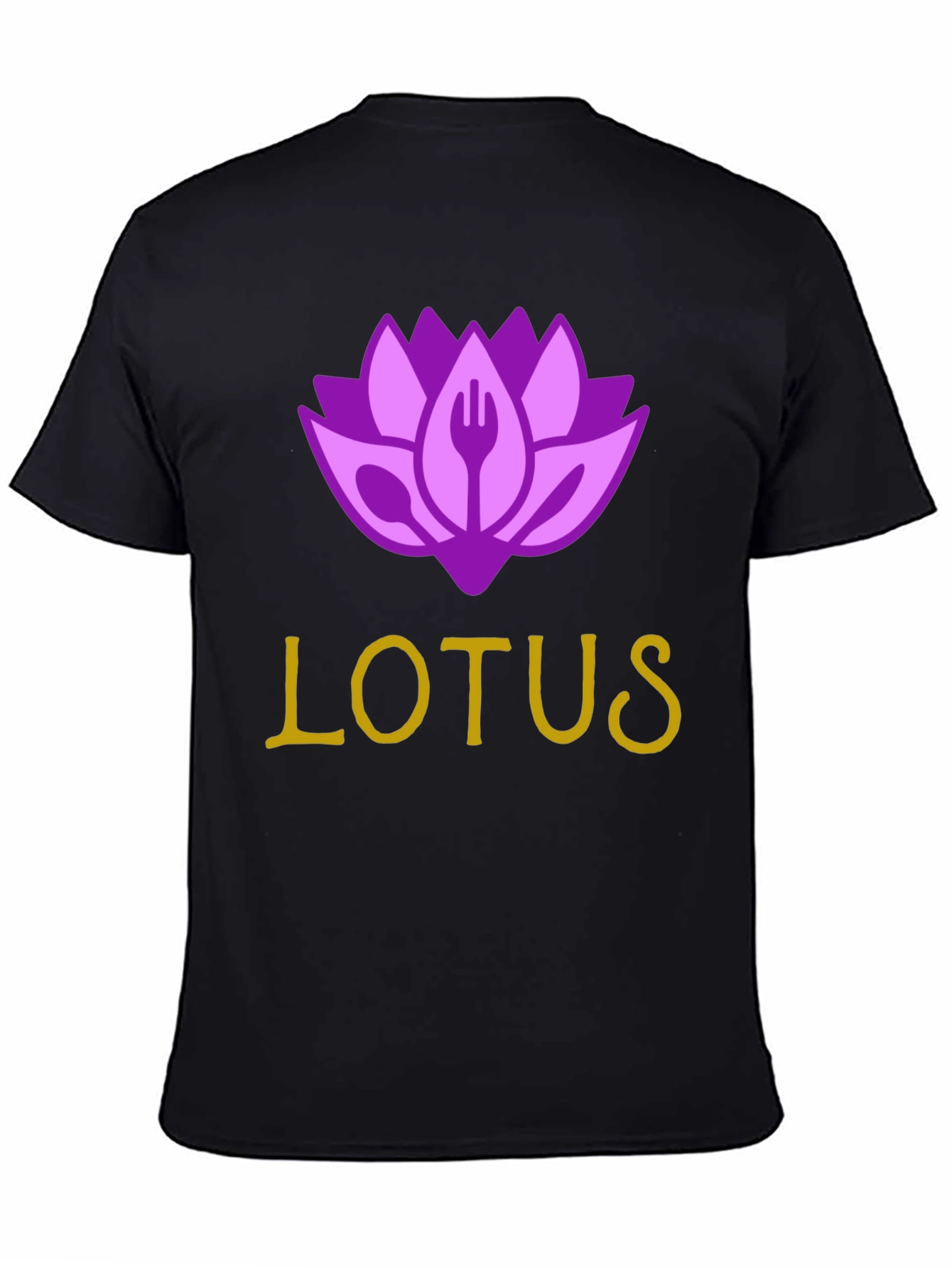 Black Lotus Restaurant T-Shirt - Black Cotton Blend view 4
