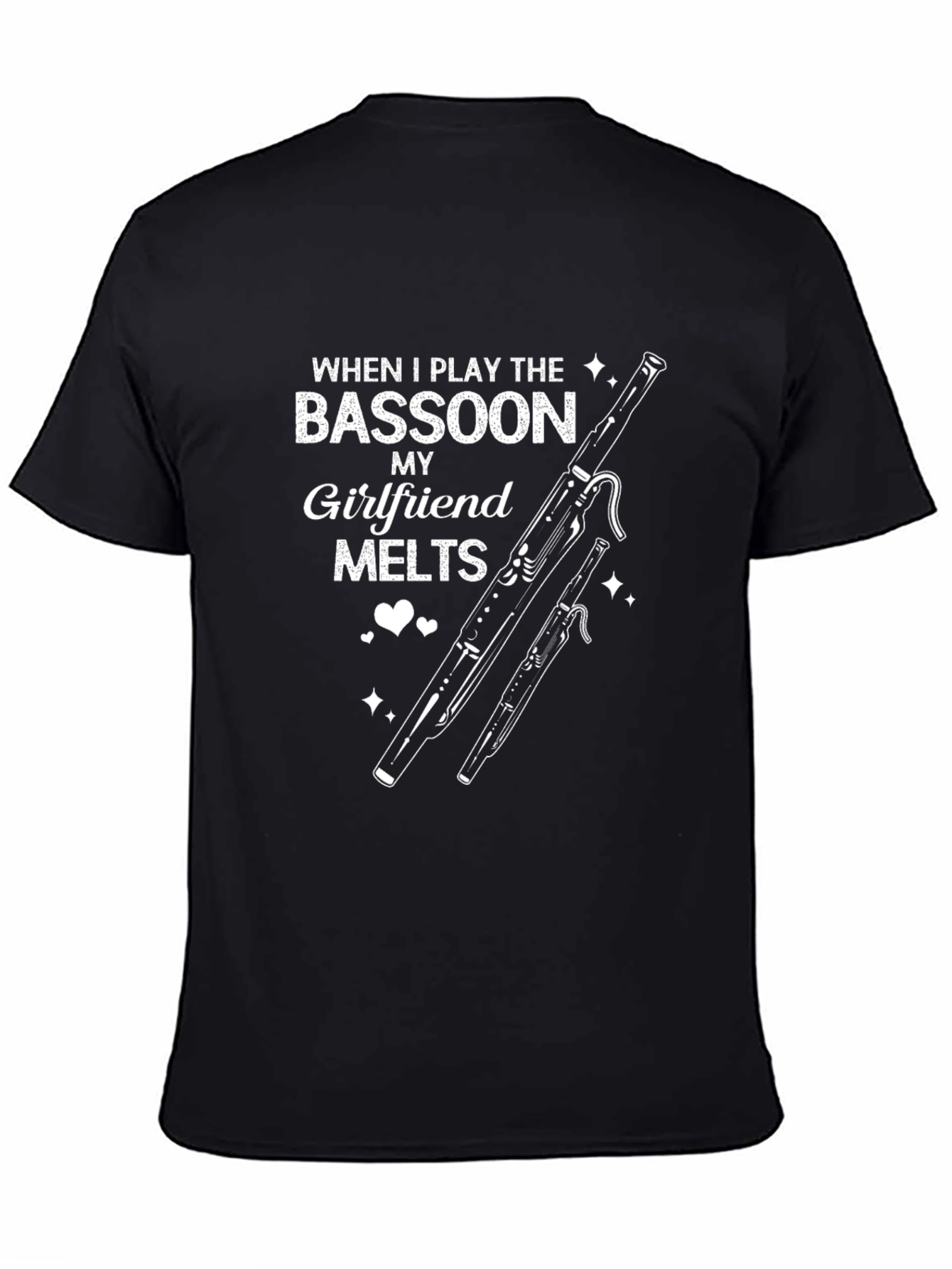 Black Bassoon Player Girlfriend Melts T-Shirt view 4