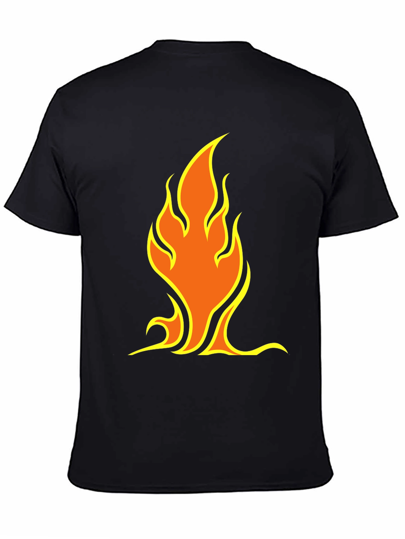 Black Flame Graphic Tee - Black Short Sleeve Shirt view 4