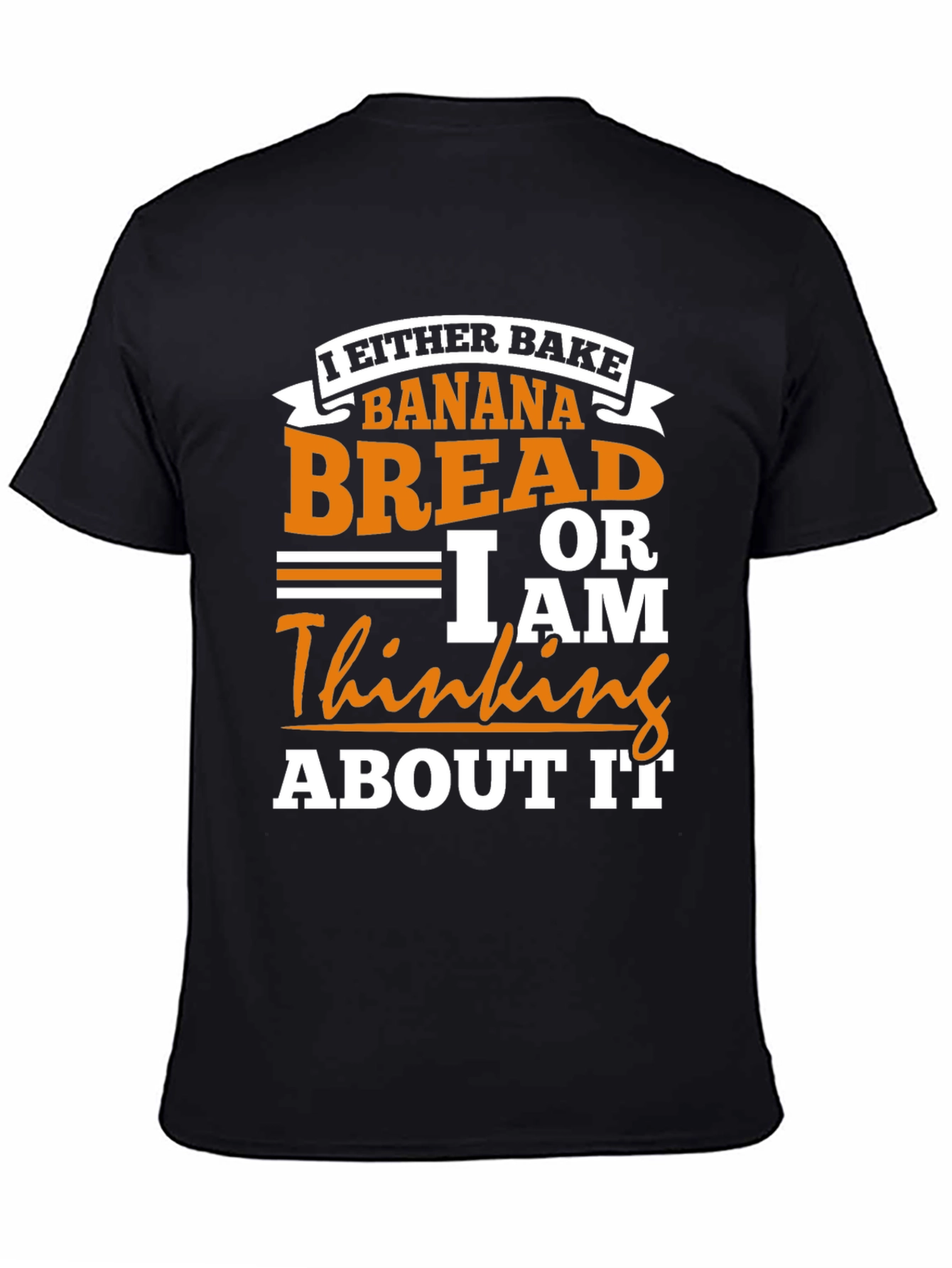 Black Banana Bread Baker T-Shirt, Funny Baking Tee view 4
