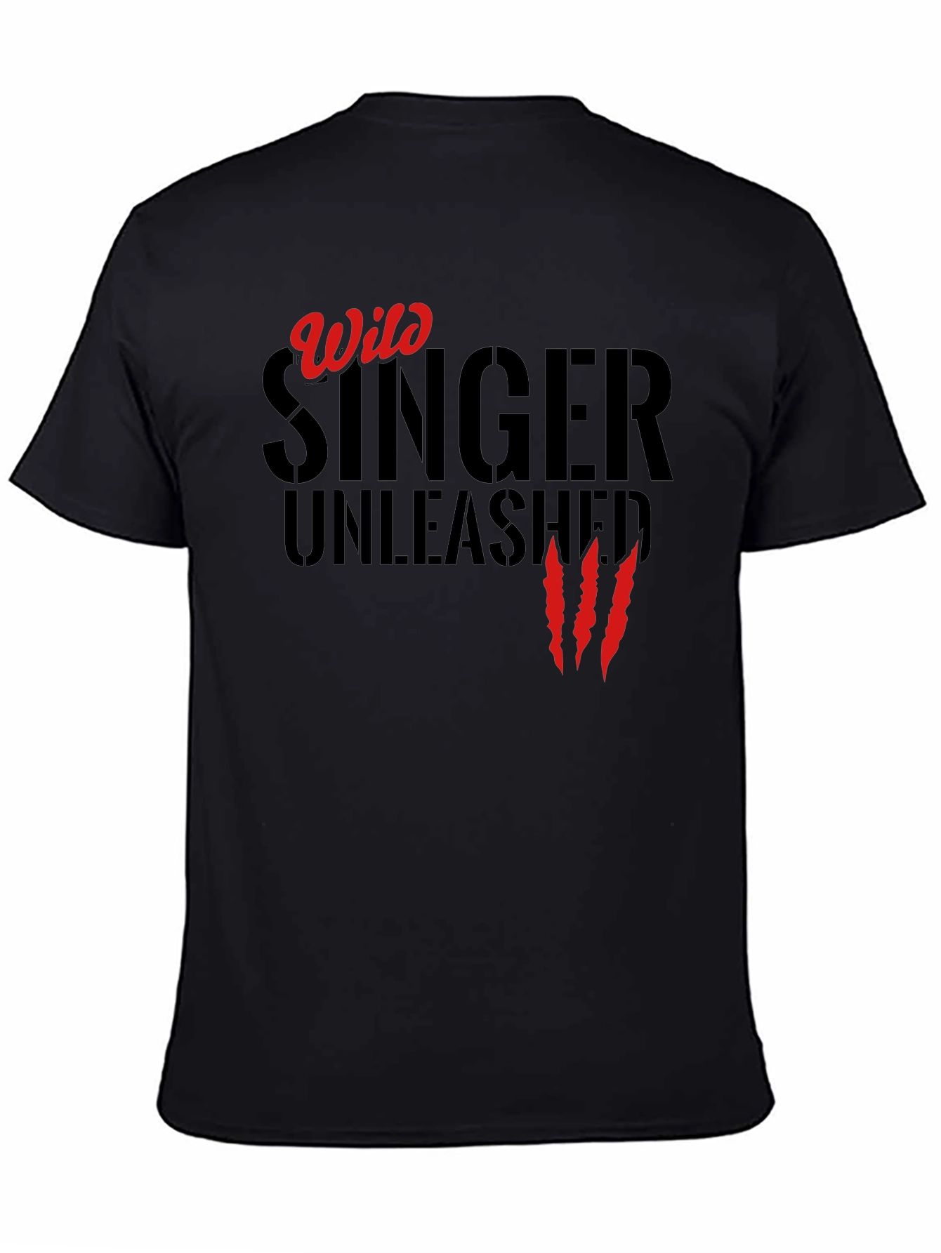 Black Wild Singer Unleashed T-Shirt - Black view 4