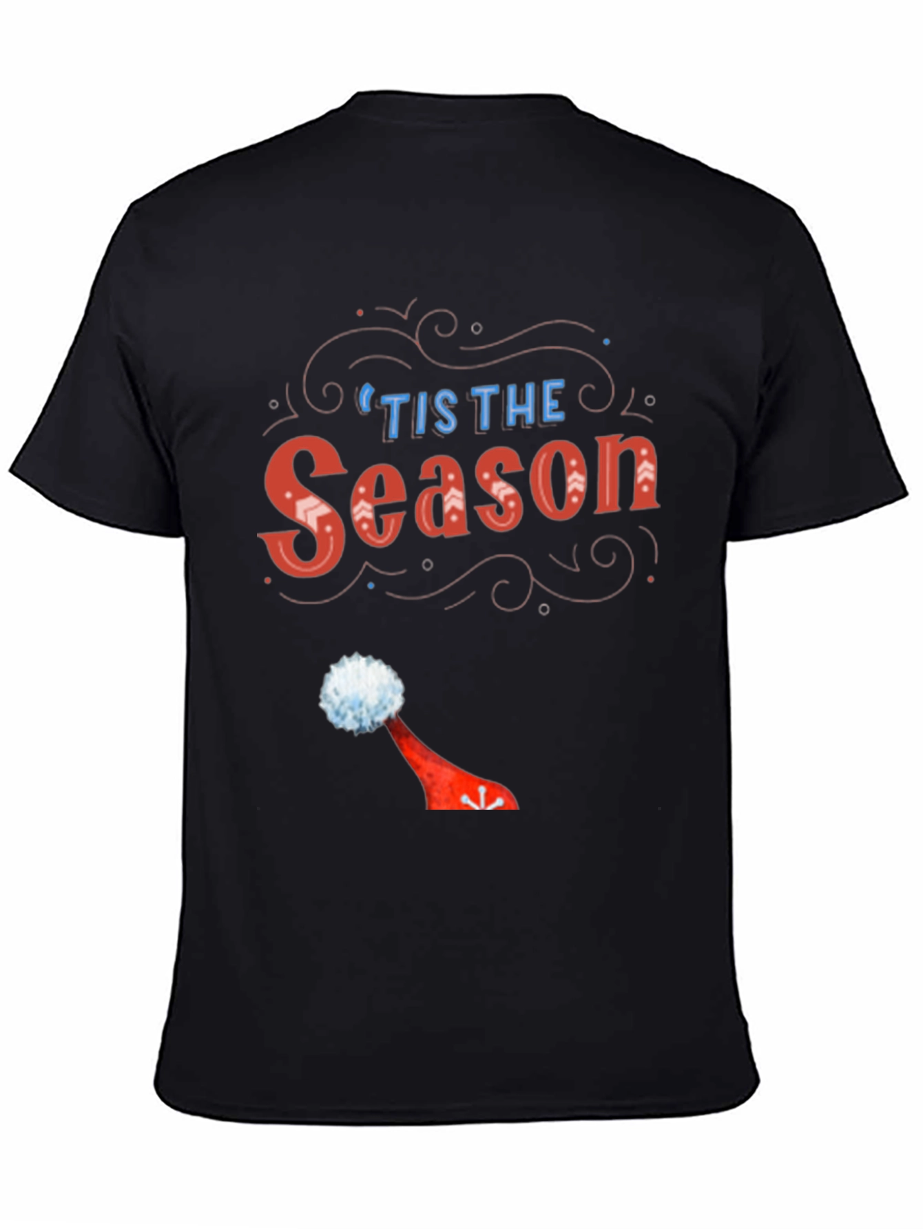 Black Festive 'Tis the Season' Graphic Tee view 4