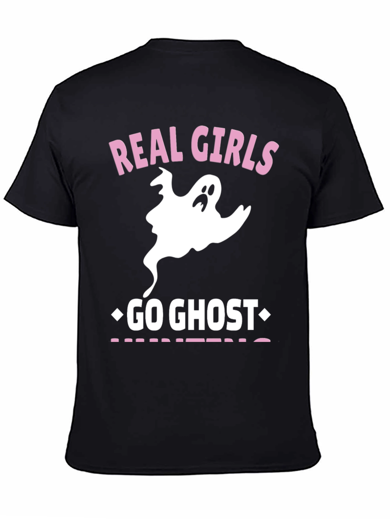 Black Real Girls Go Ghost Hunting T-Shirt view 4