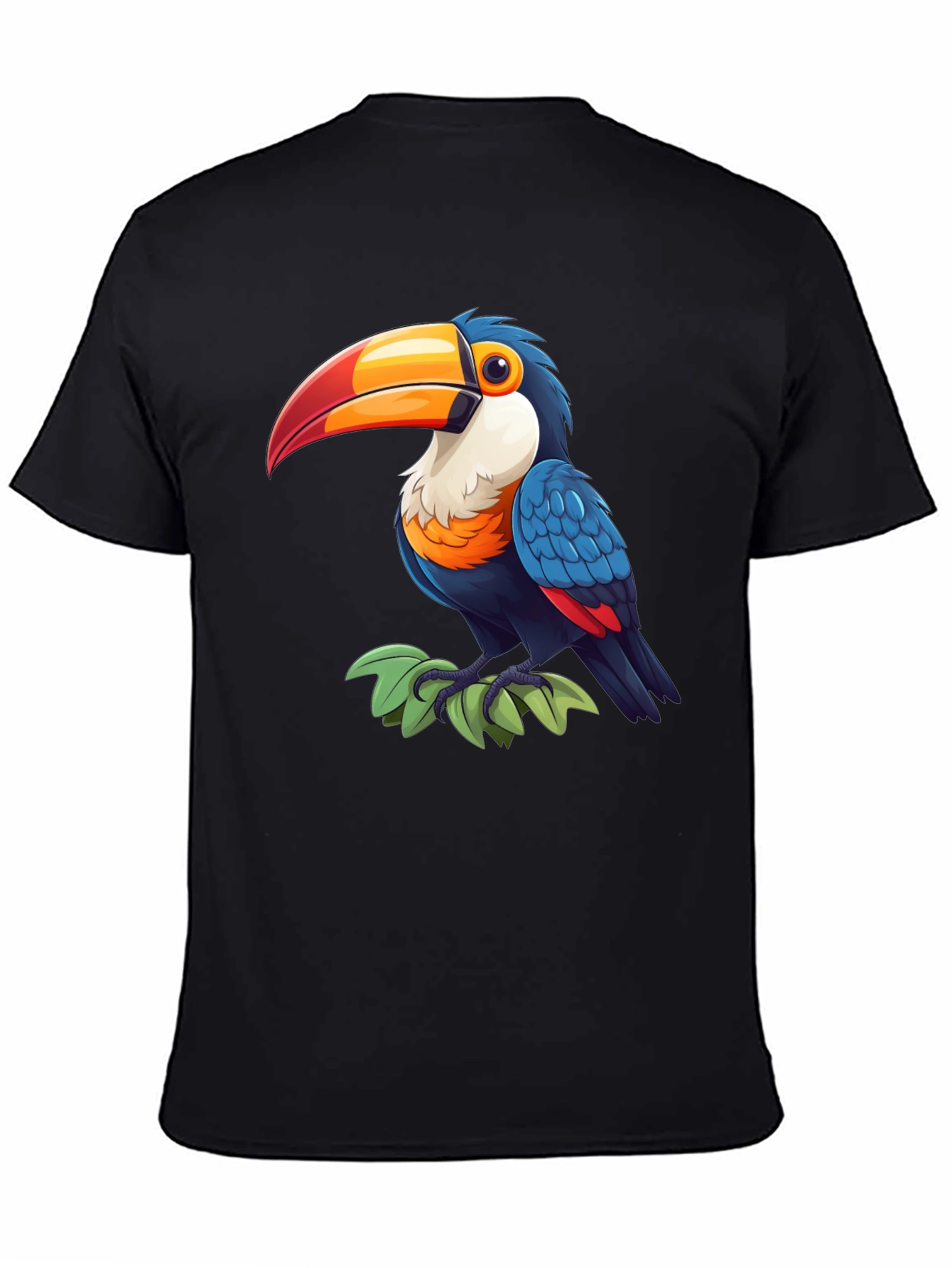 Black Toucan Graphic Tee - Tropical Bird Shirt view 4