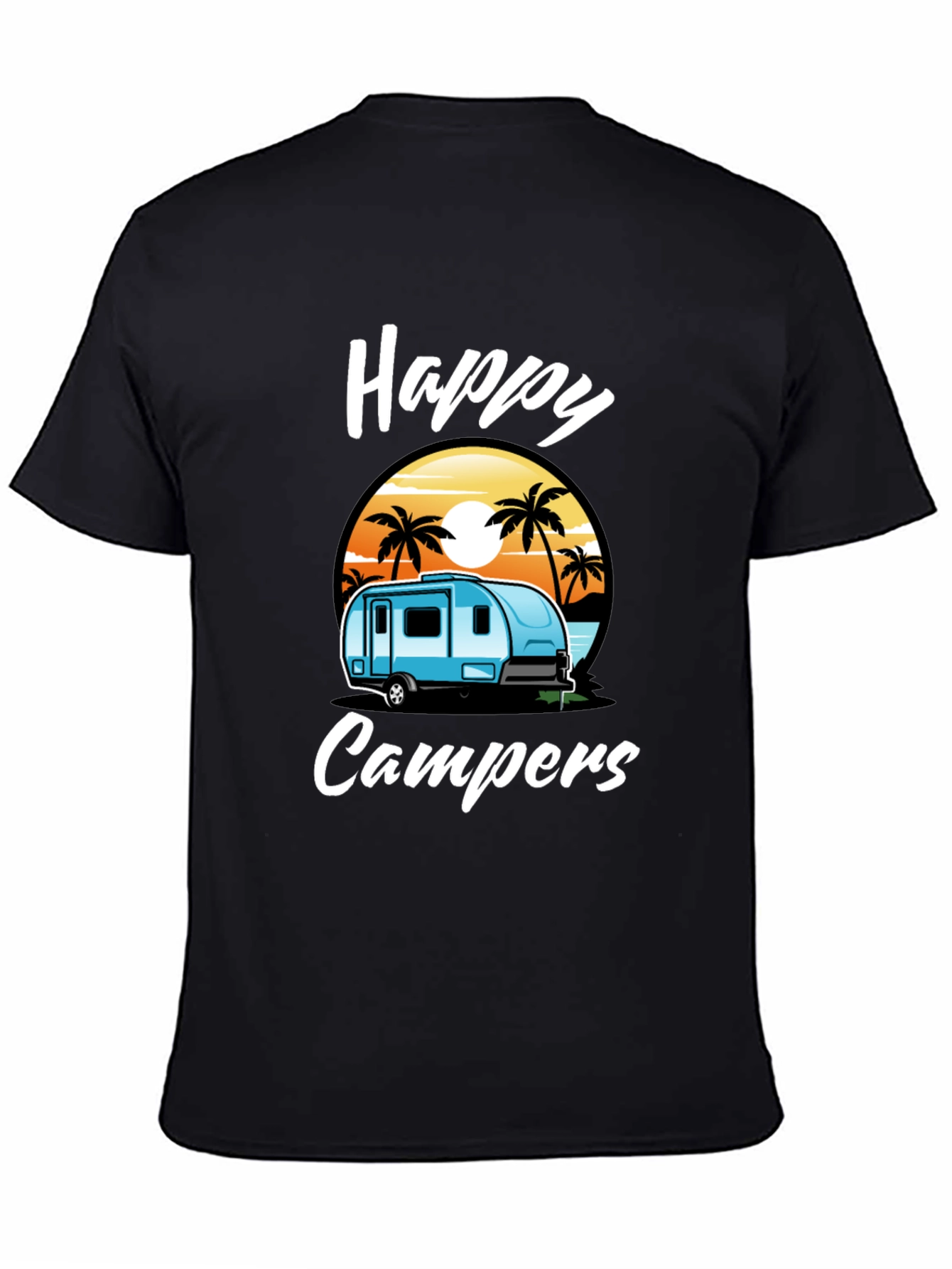 Black Happy Campers Graphic Tee view 4