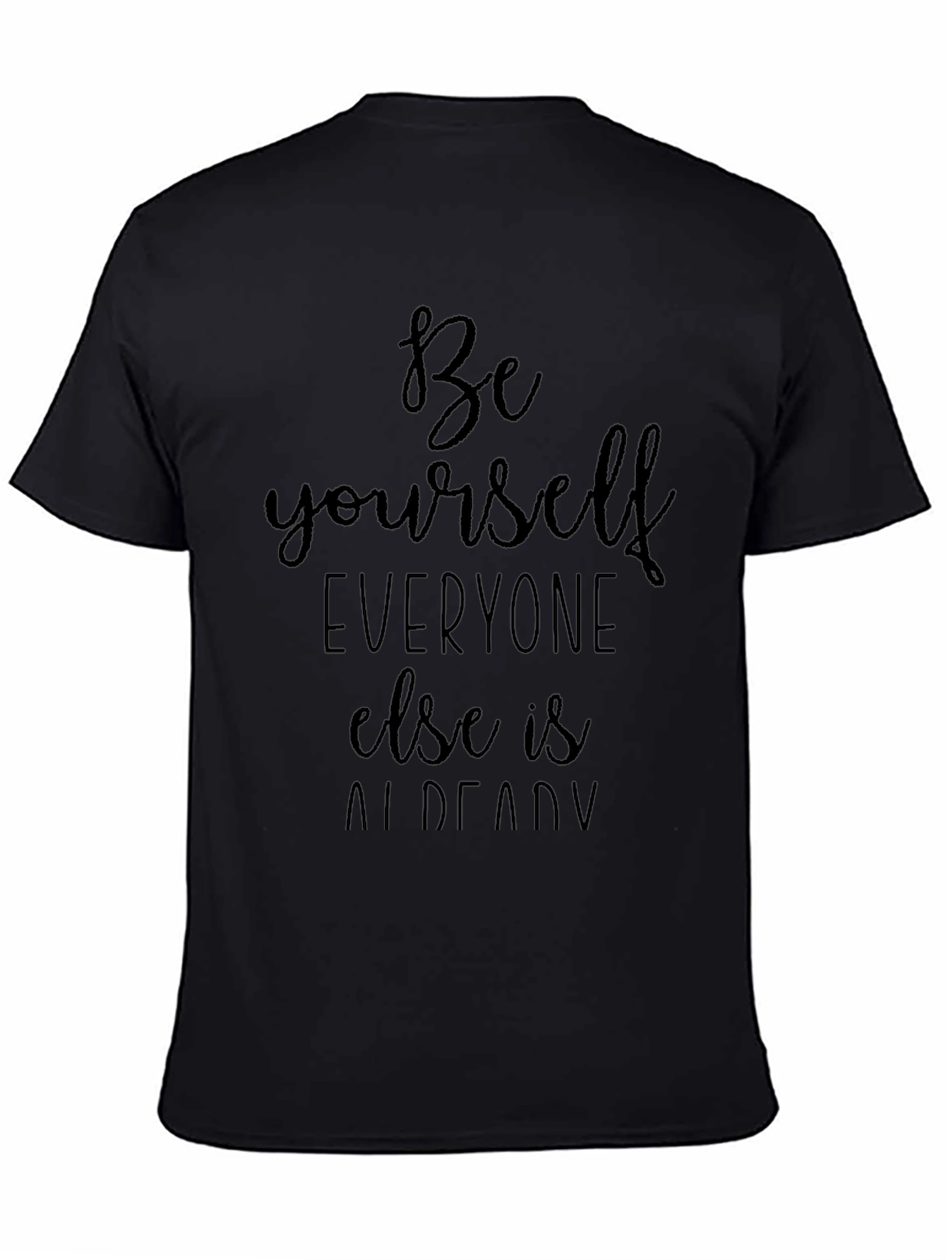 Black Be Yourself Black Graphic Tee view 4