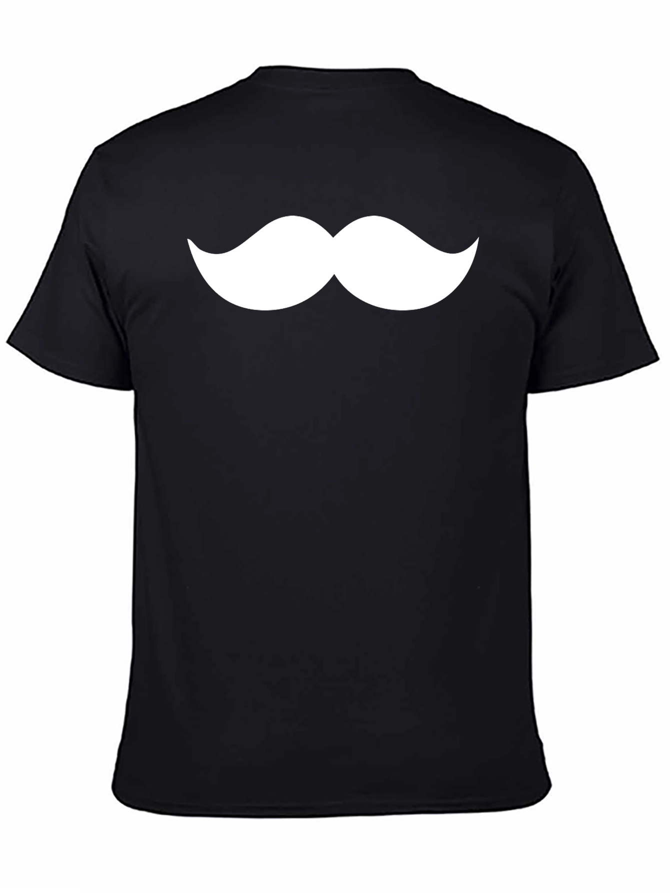 Black Mustache Graphic Tee - Classic Fun Design view 4