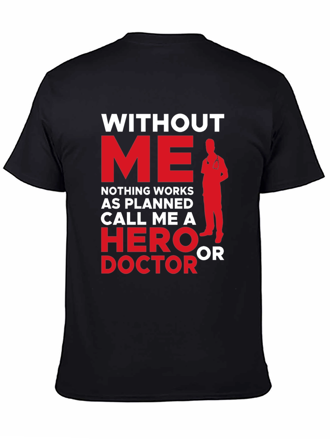 Black Hero Doctor Graphic Tee - Essential Workers Apparel view 4