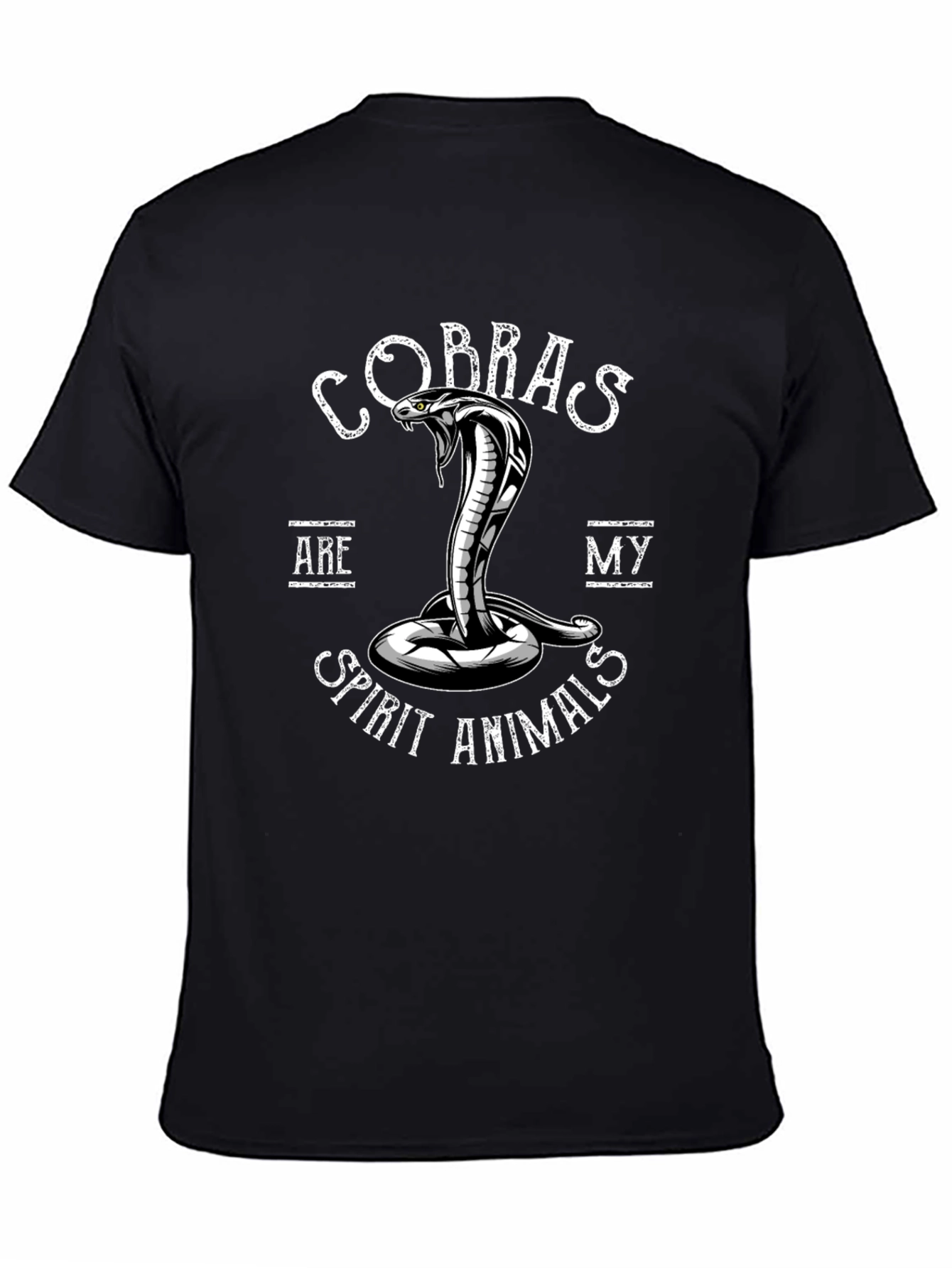 Black Cobra Spirit Animal Graphic Tee - Black view 4