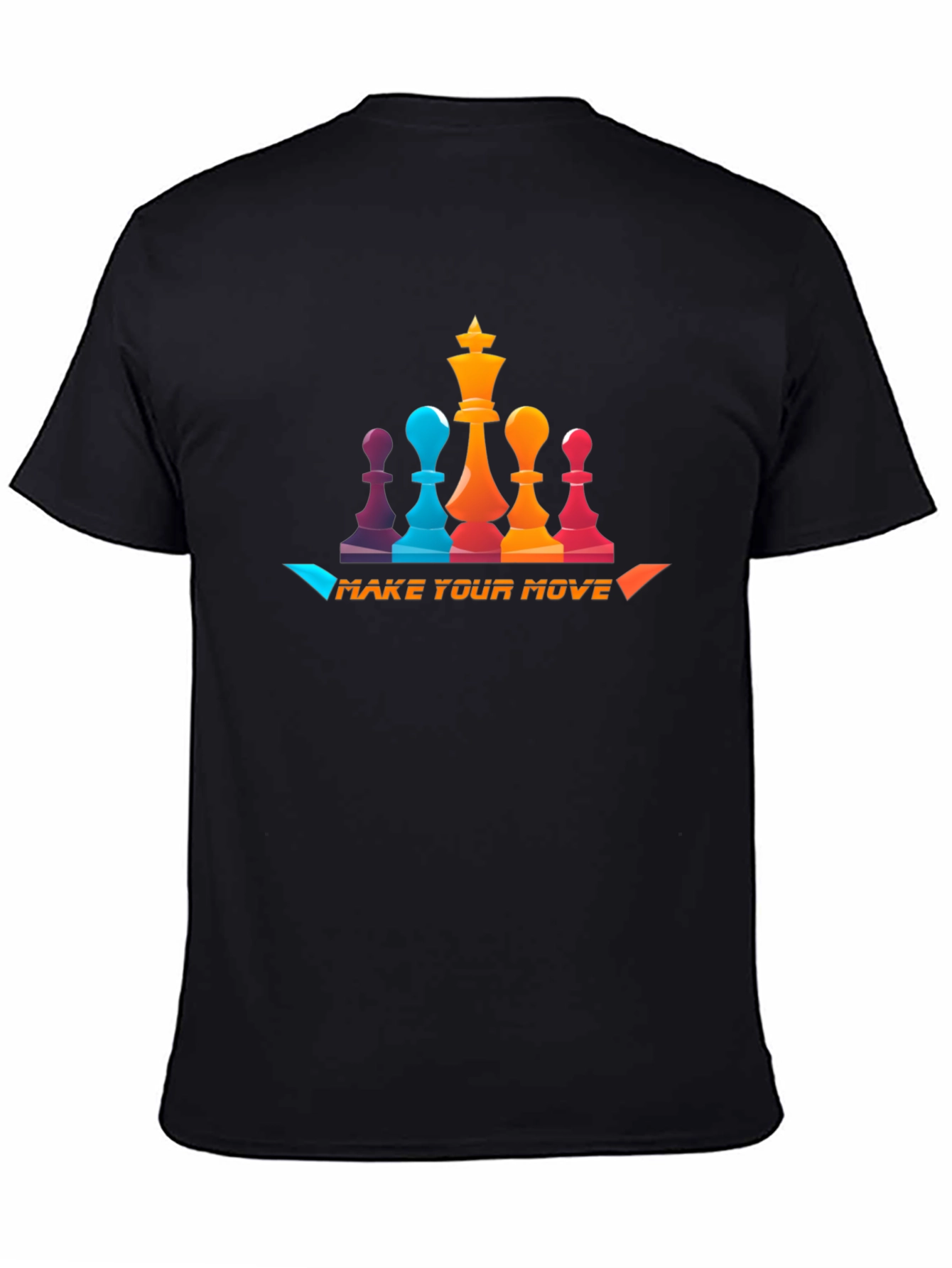 Black Make Your Move Chess Graphic T-Shirt view 4