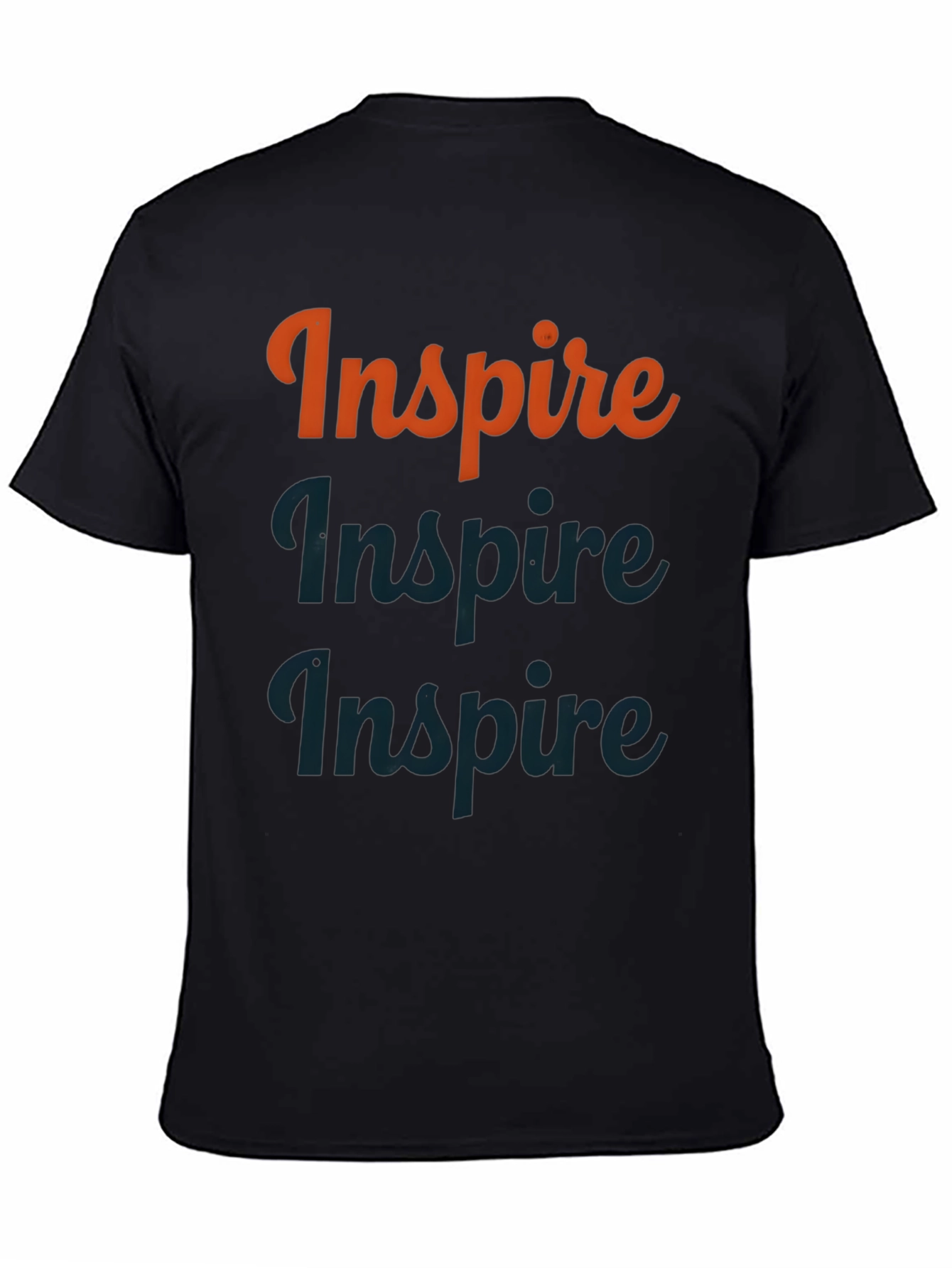 Black Inspire Graphic Print T-Shirt view 4