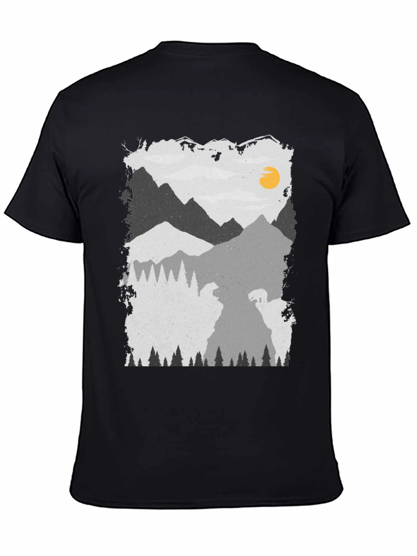Black Mountain Bear Graphic Tee - Unisex Soft Cotton view 4