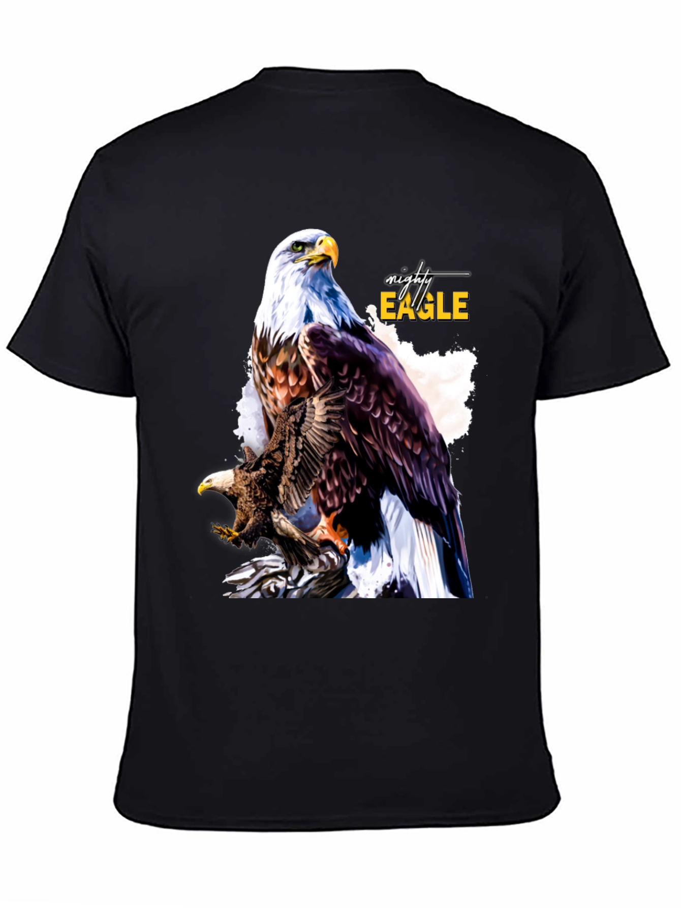 Black Mighty Eagle Graphic Tee - Men's Black T-Shirt view 4
